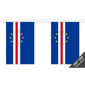 Cape Verdi Flag  - Fabric Bunting