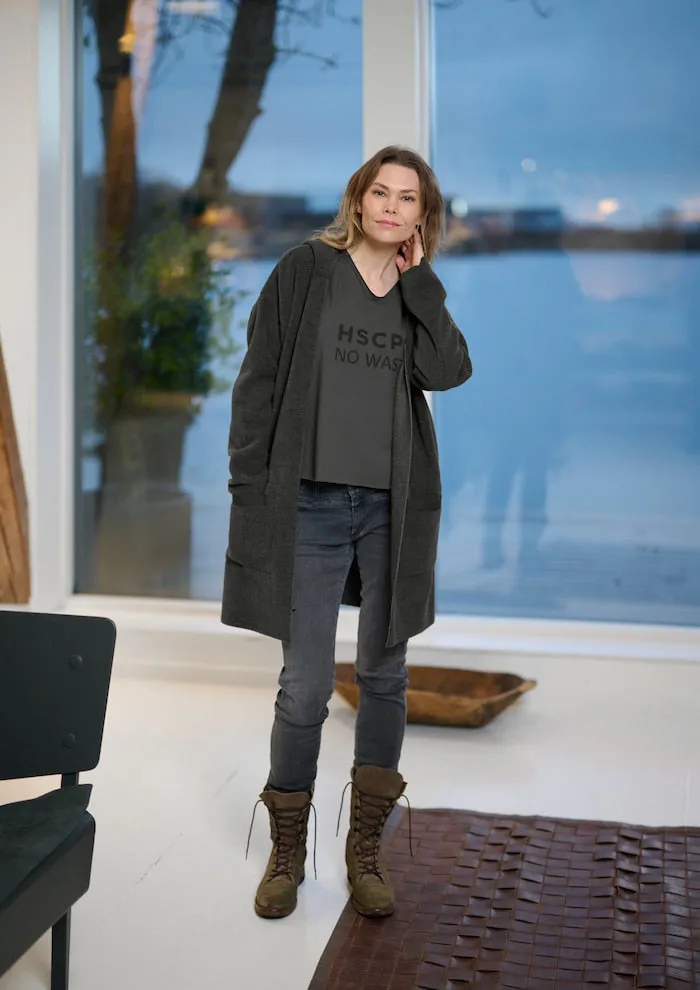 CARDIGAN WITH HOOD - 7118 - FORREST