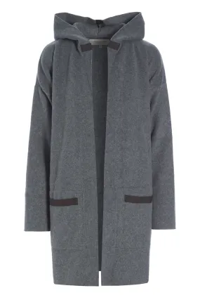 CARDIGAN WITH HOOD - 7118 - GREY
