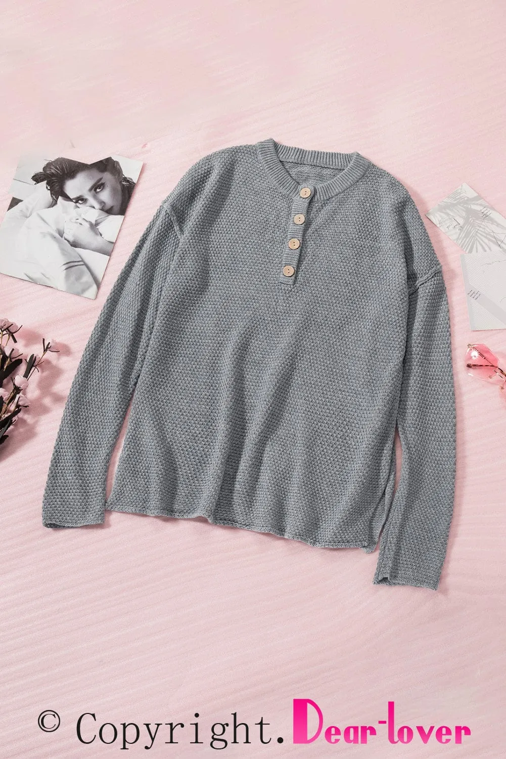 Casual Long Sleeve Henley
