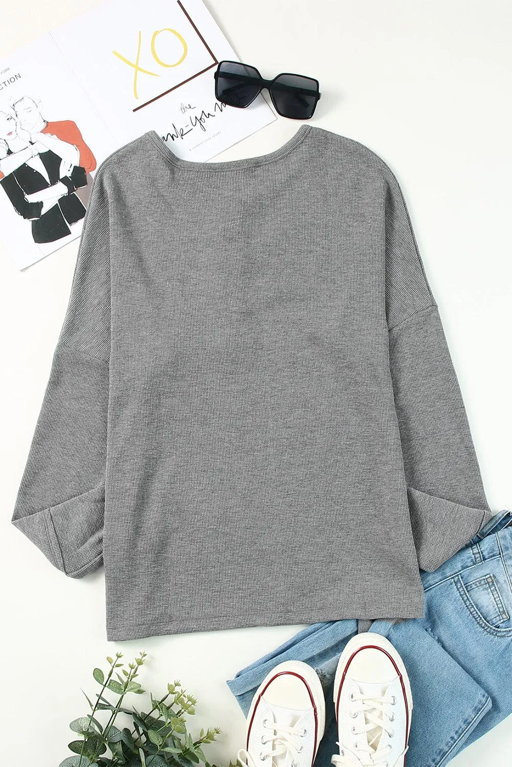 Casual Long Sleeve Henley