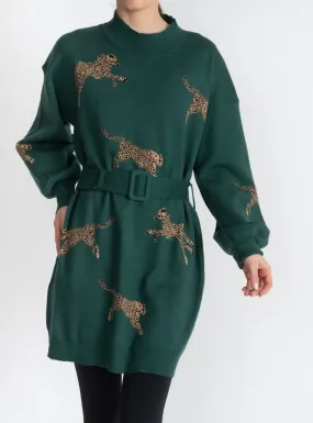 CHEETAH DRESS (Green)