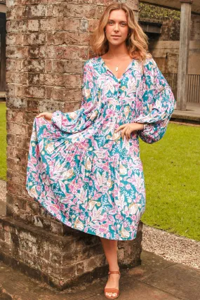 Chloe 3/4 Sleeves Midi Dress