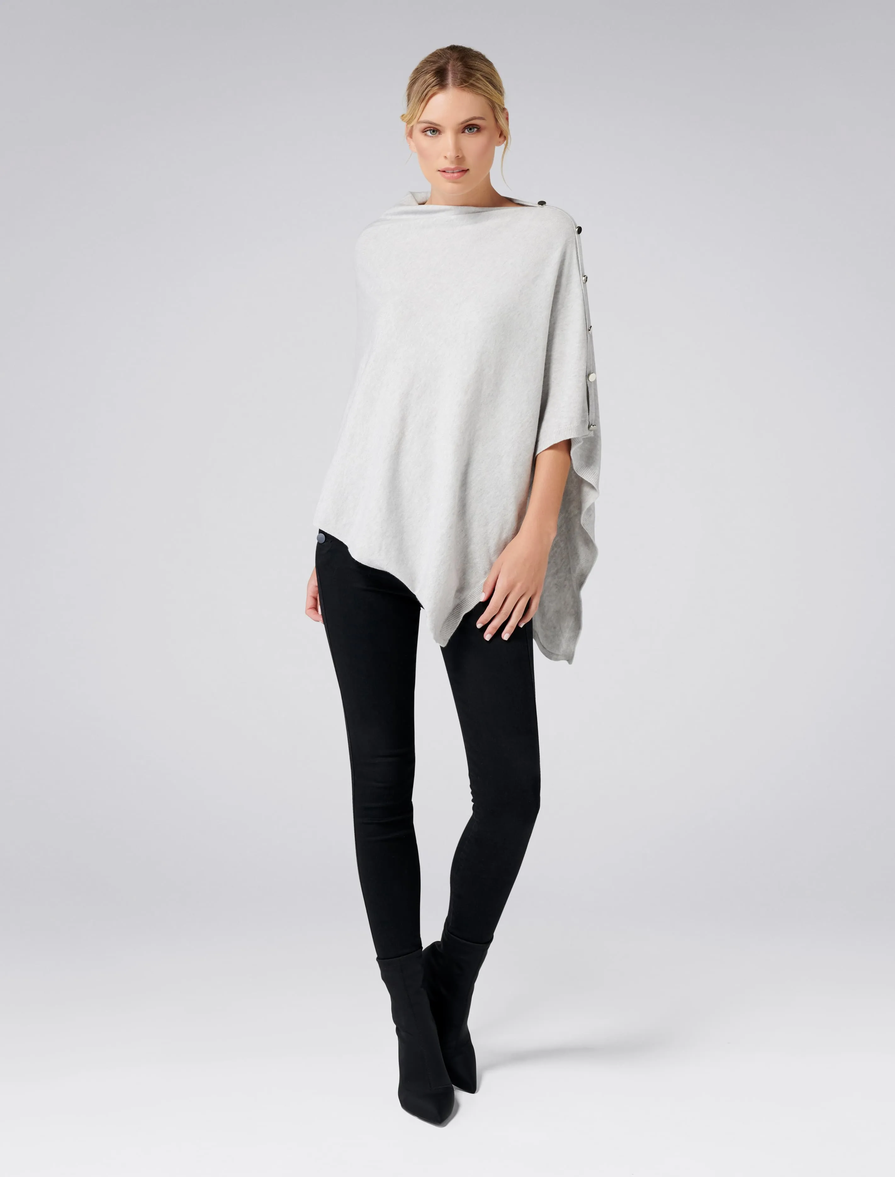 Chloe Button Poncho