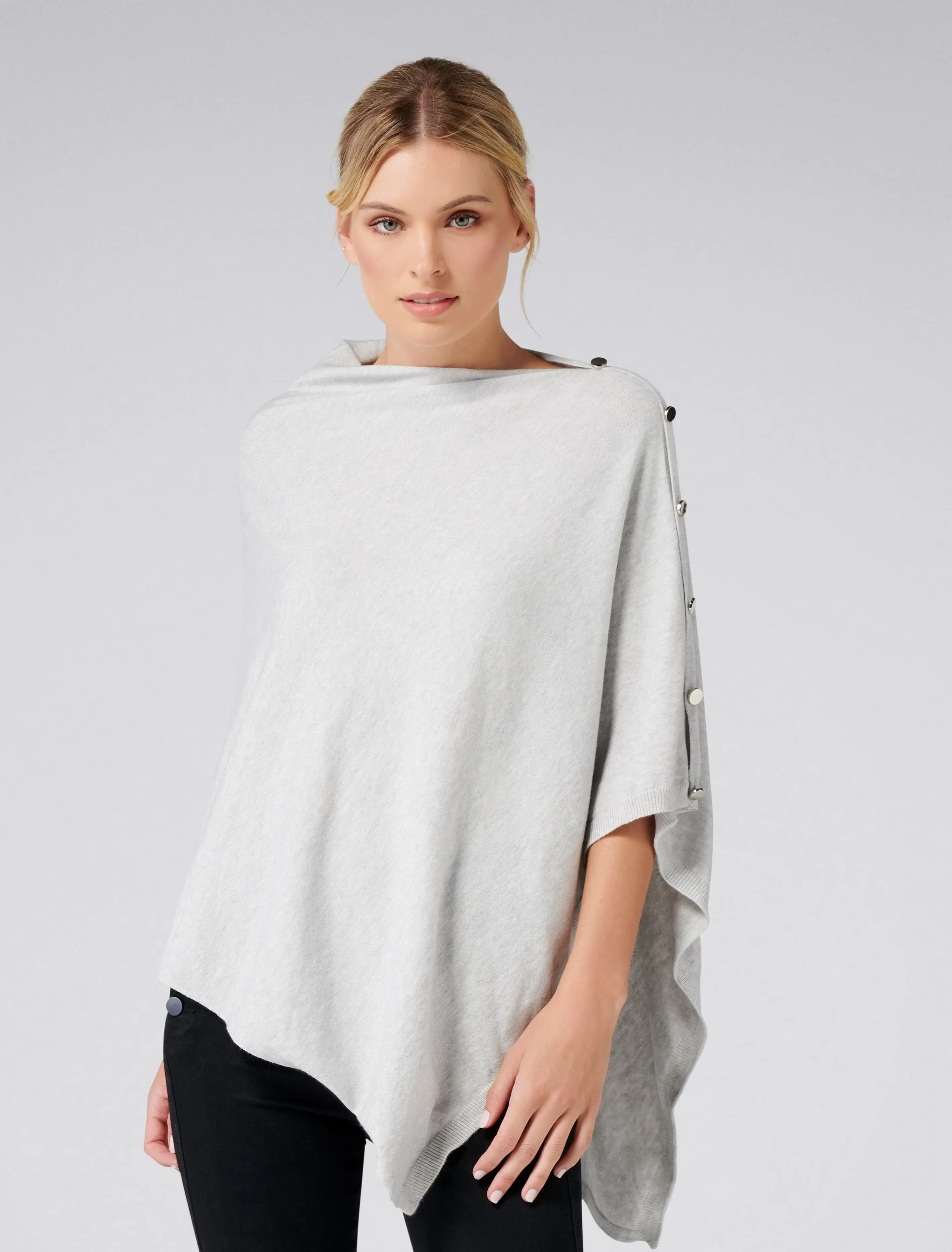 Chloe Button Poncho