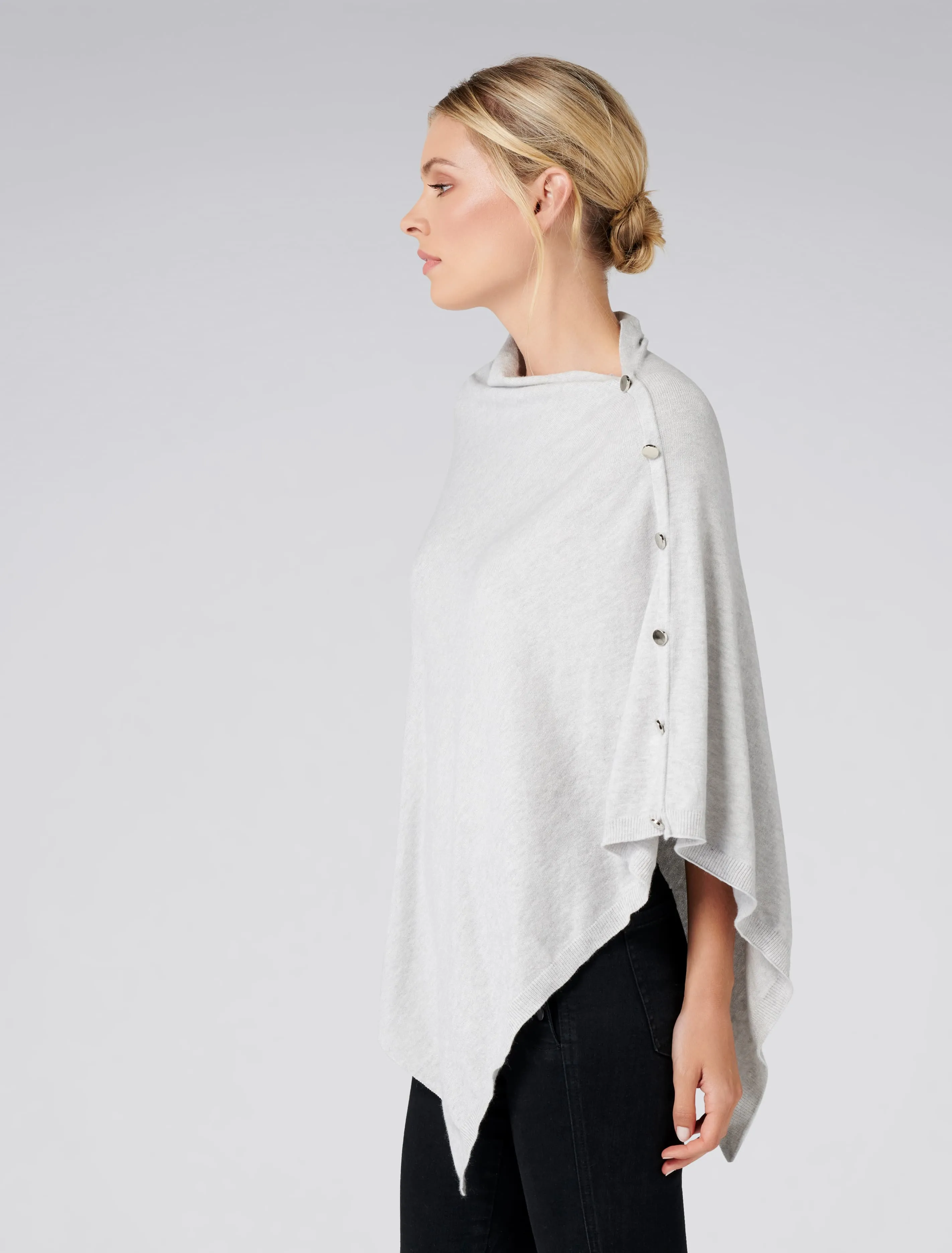 Chloe Button Poncho