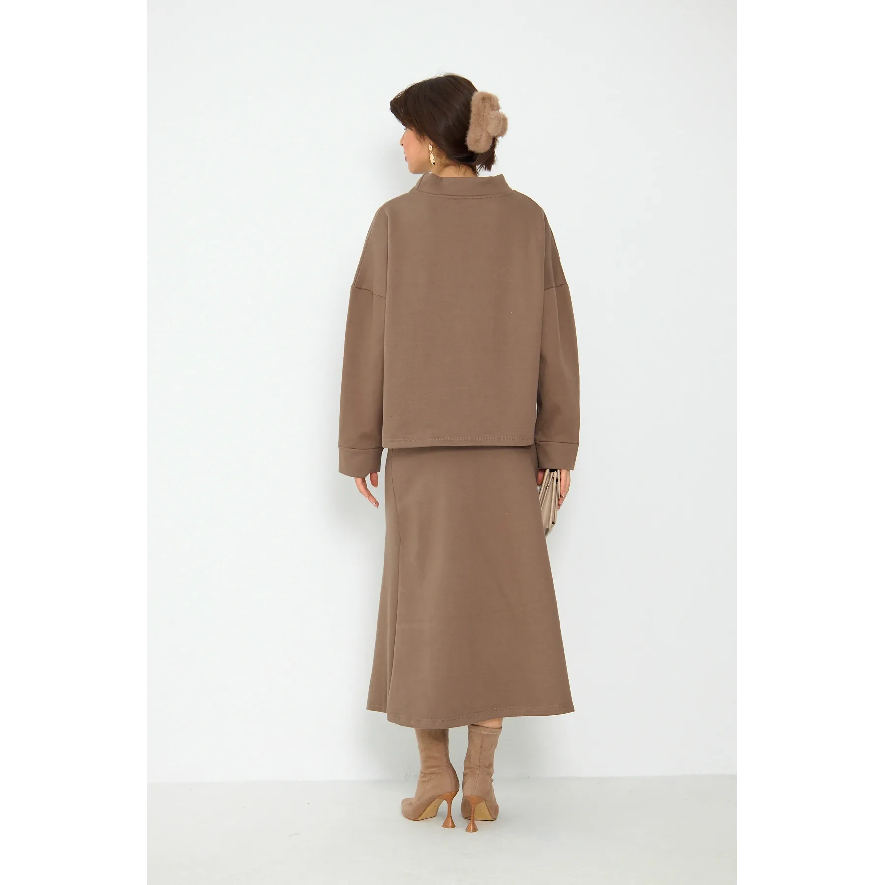 Coffee Skirt and Top Matching Set