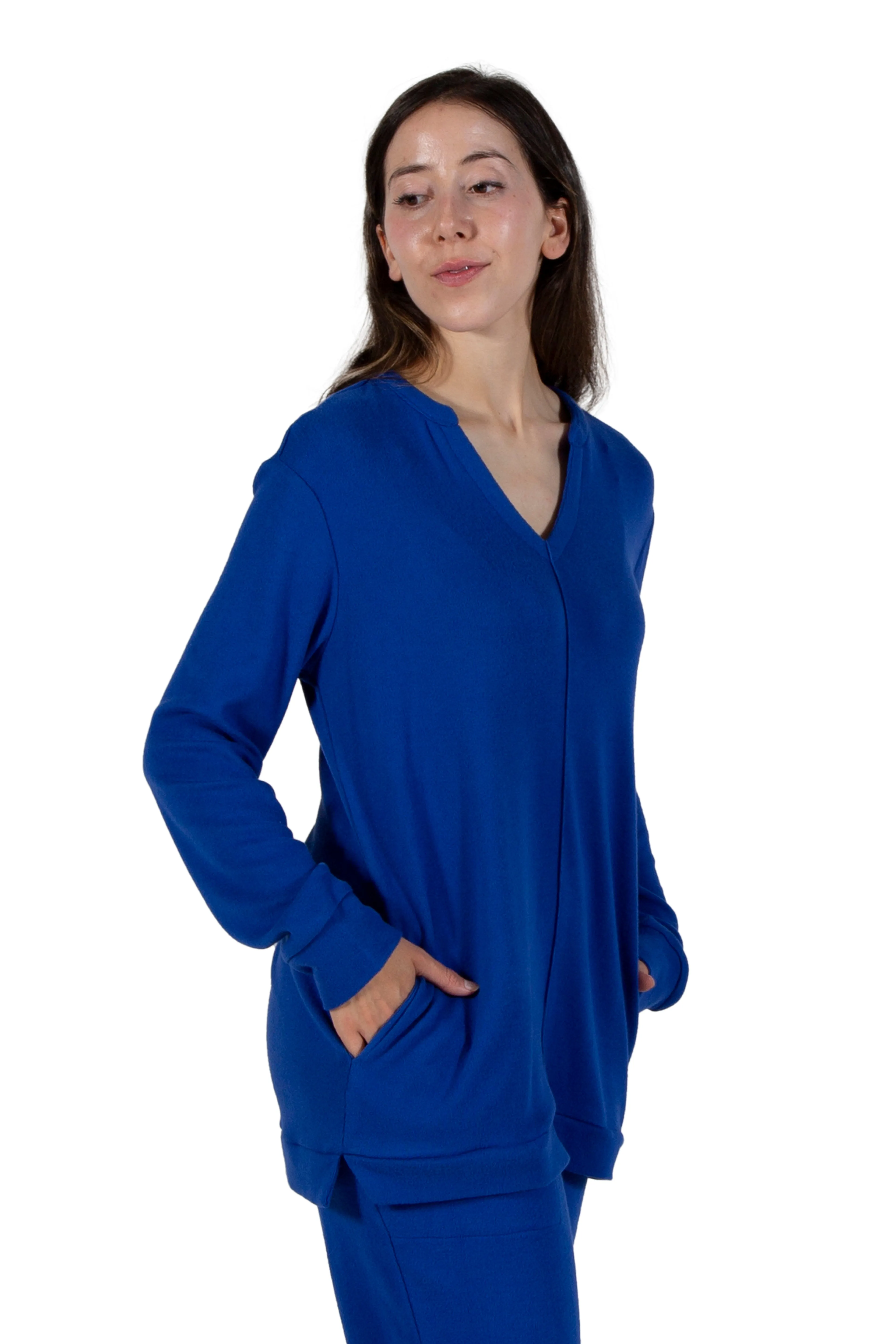 Comfort Luxe Collection Cozy Knit V Neck Tunic