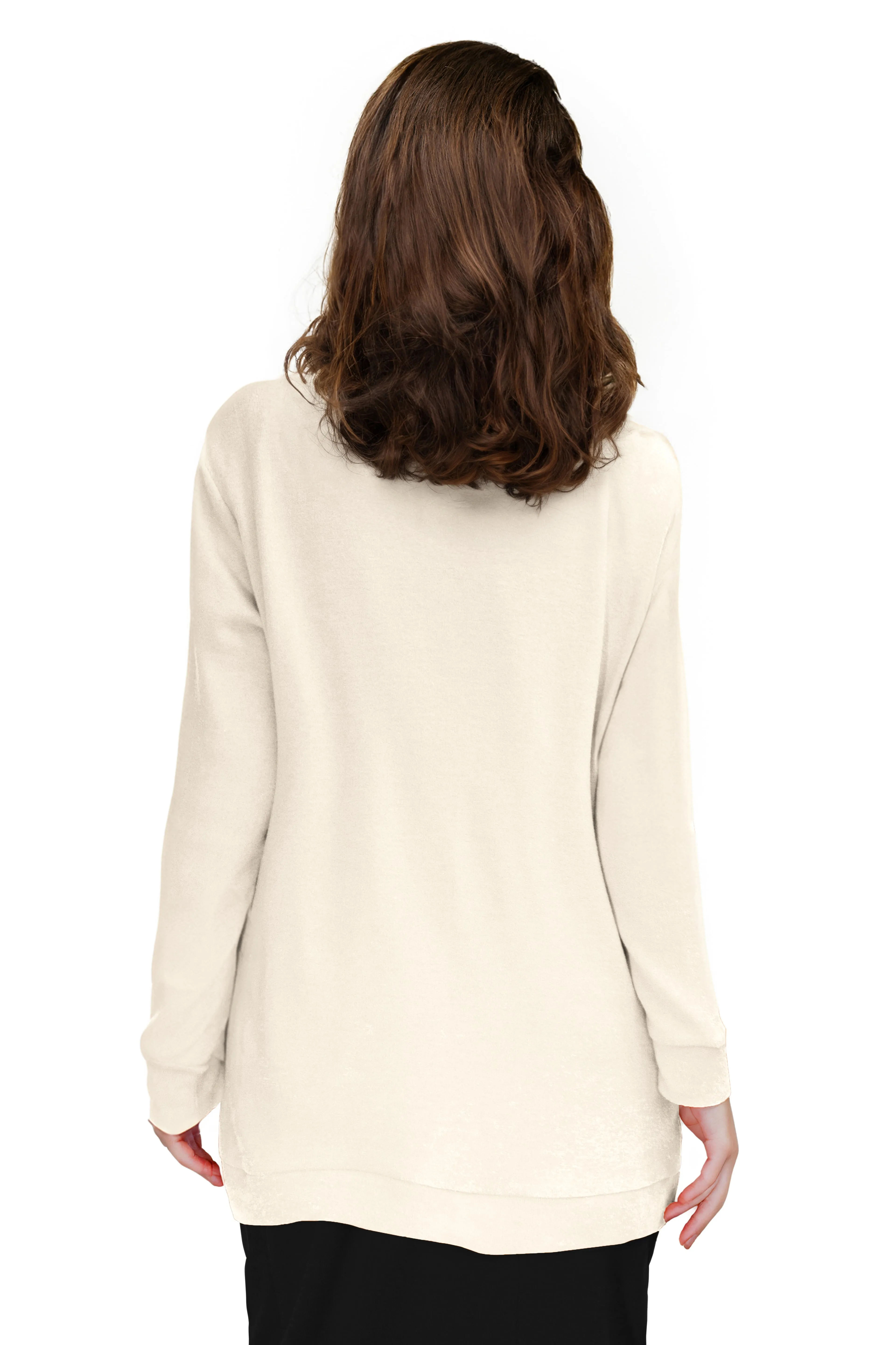 Comfort Luxe Collection Cozy Knit V Neck Tunic