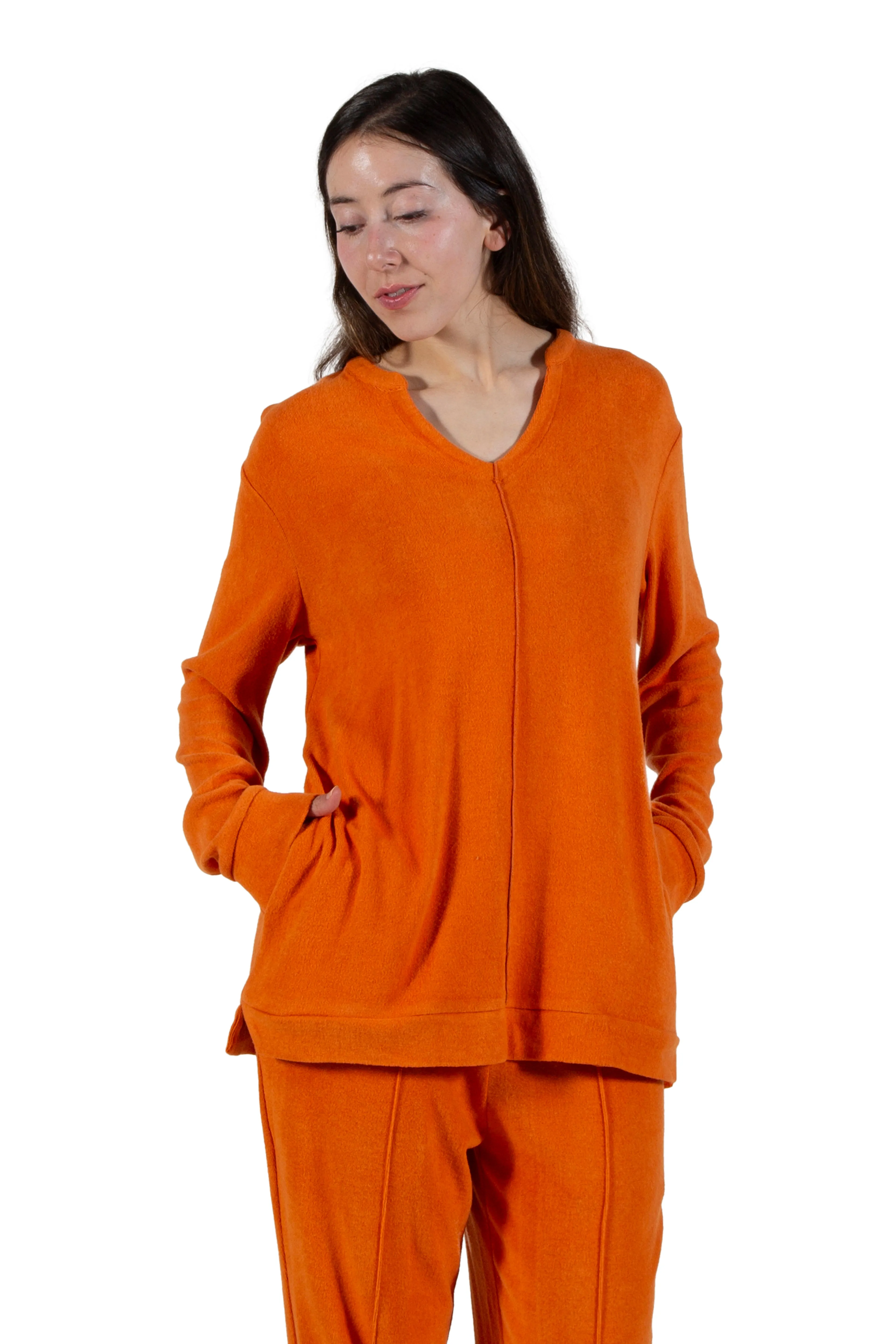 Comfort Luxe Collection Cozy Knit V Neck Tunic