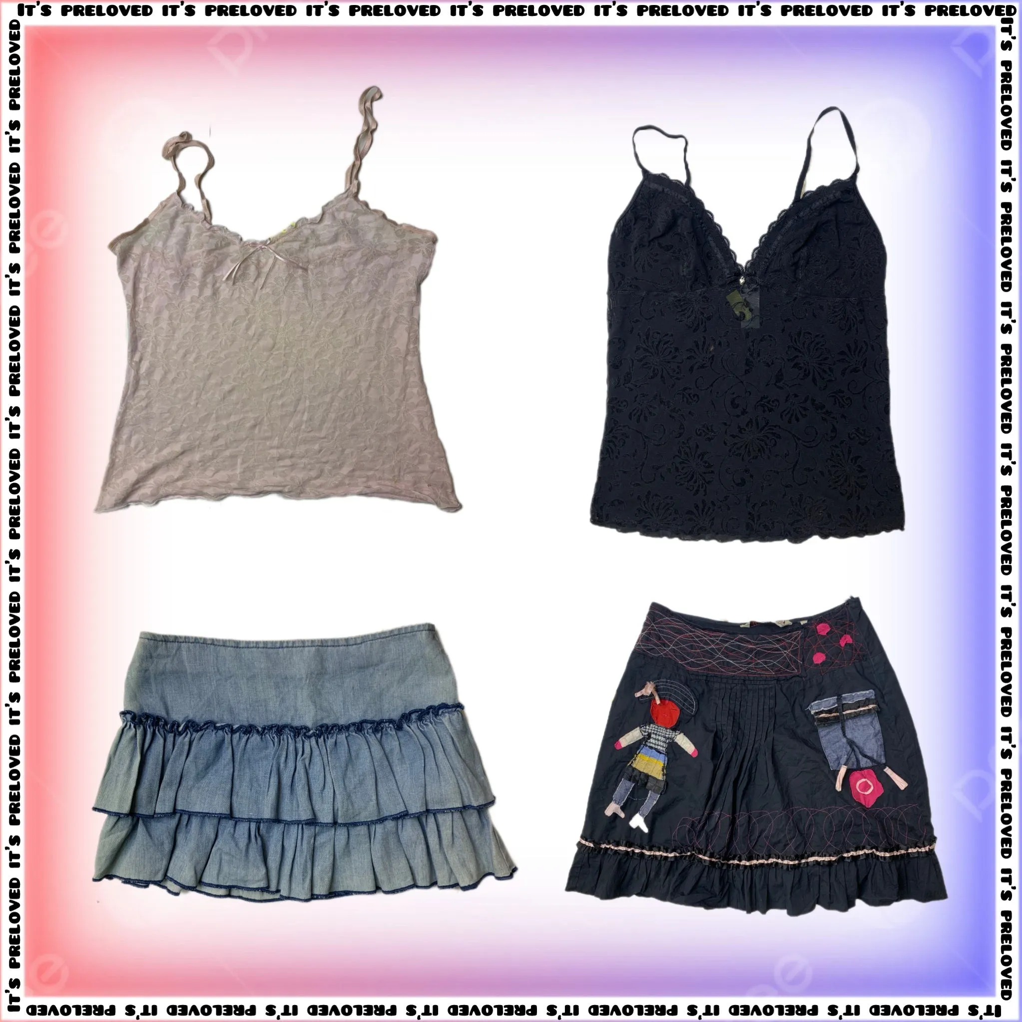 Cyber Y2K : Unique Skirt and Cami Mix (SS-445)