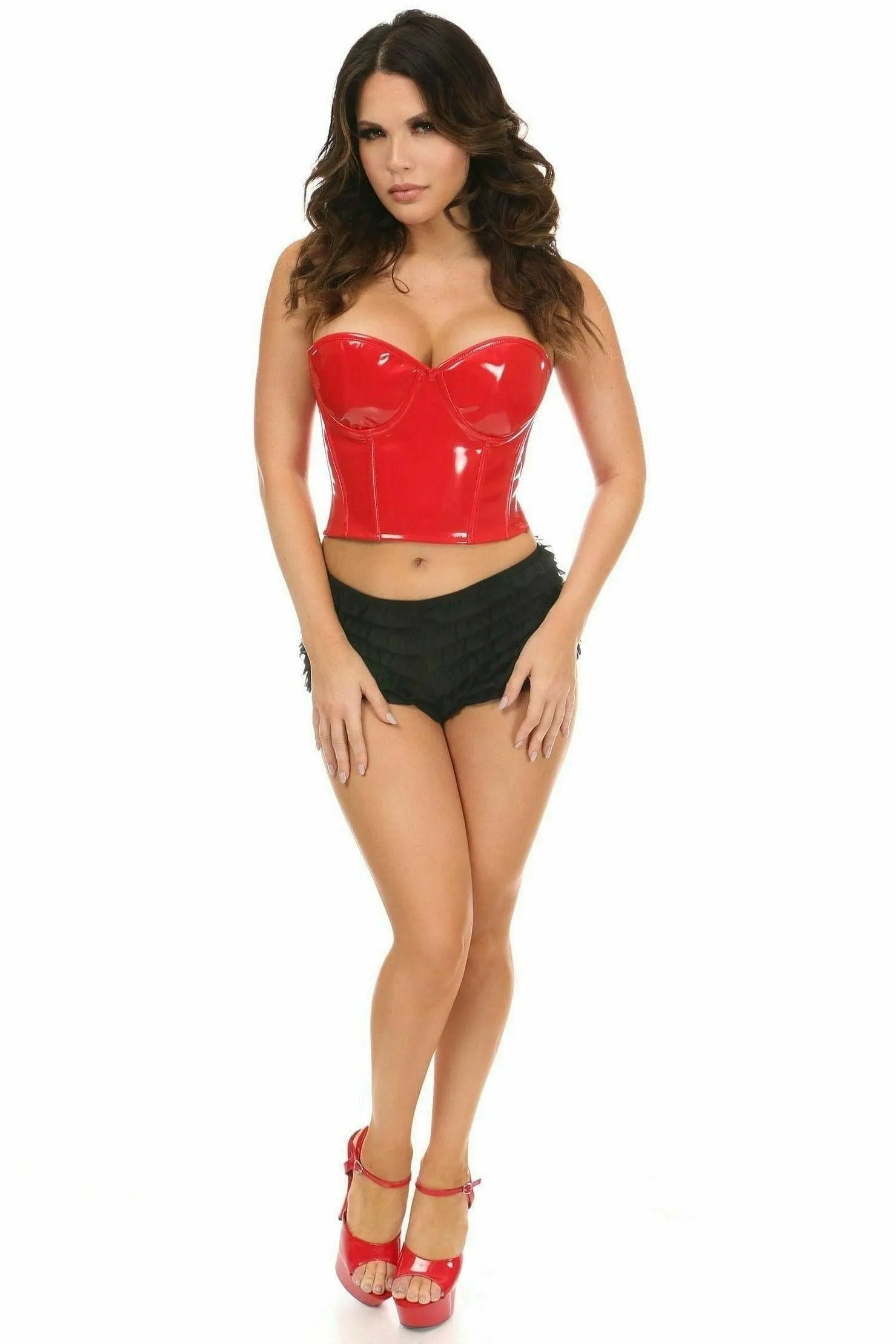 Daisy Corsets Lavish Red Patent PVC Underwire Bustier