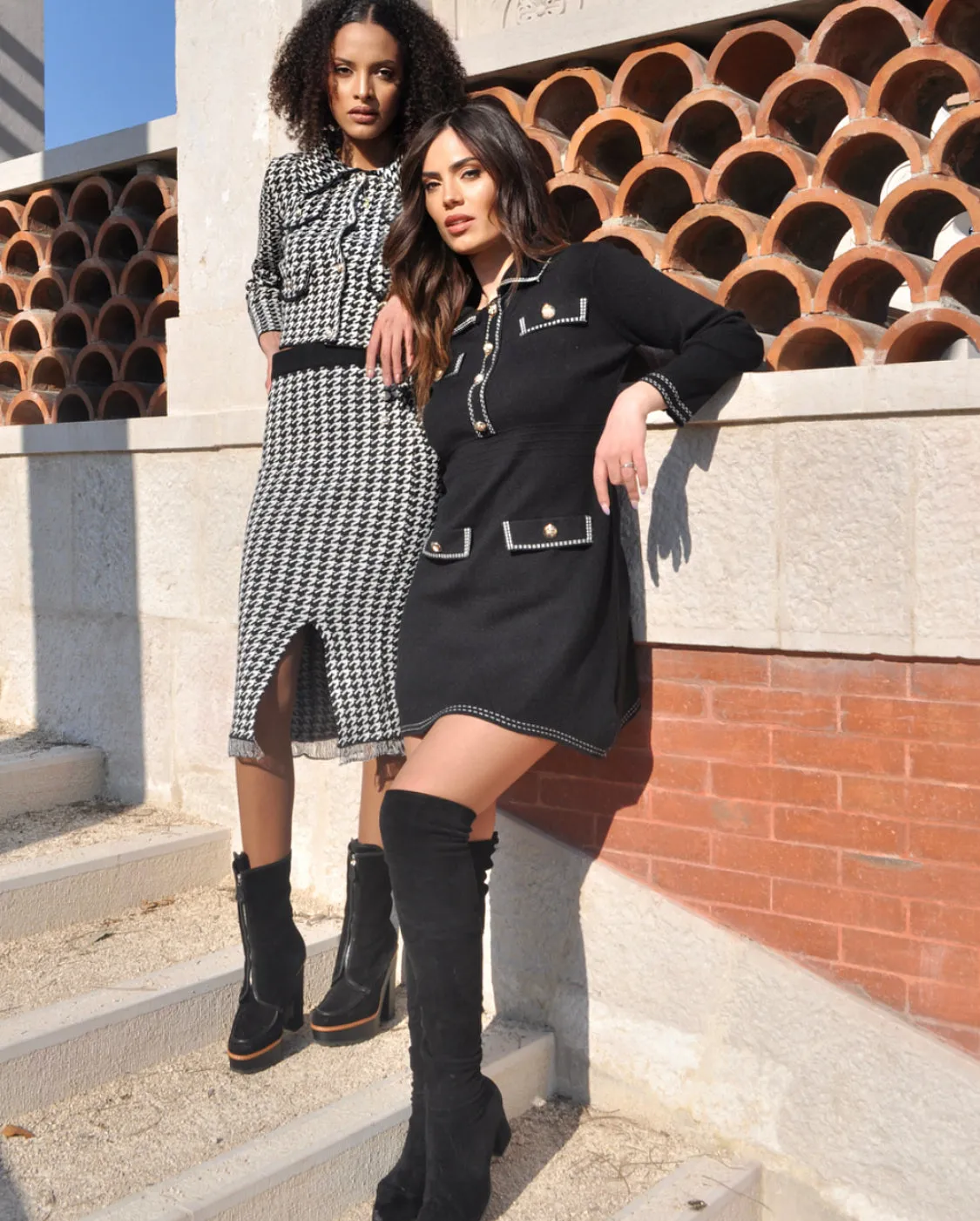 DAMIER LONG SKIRT SET