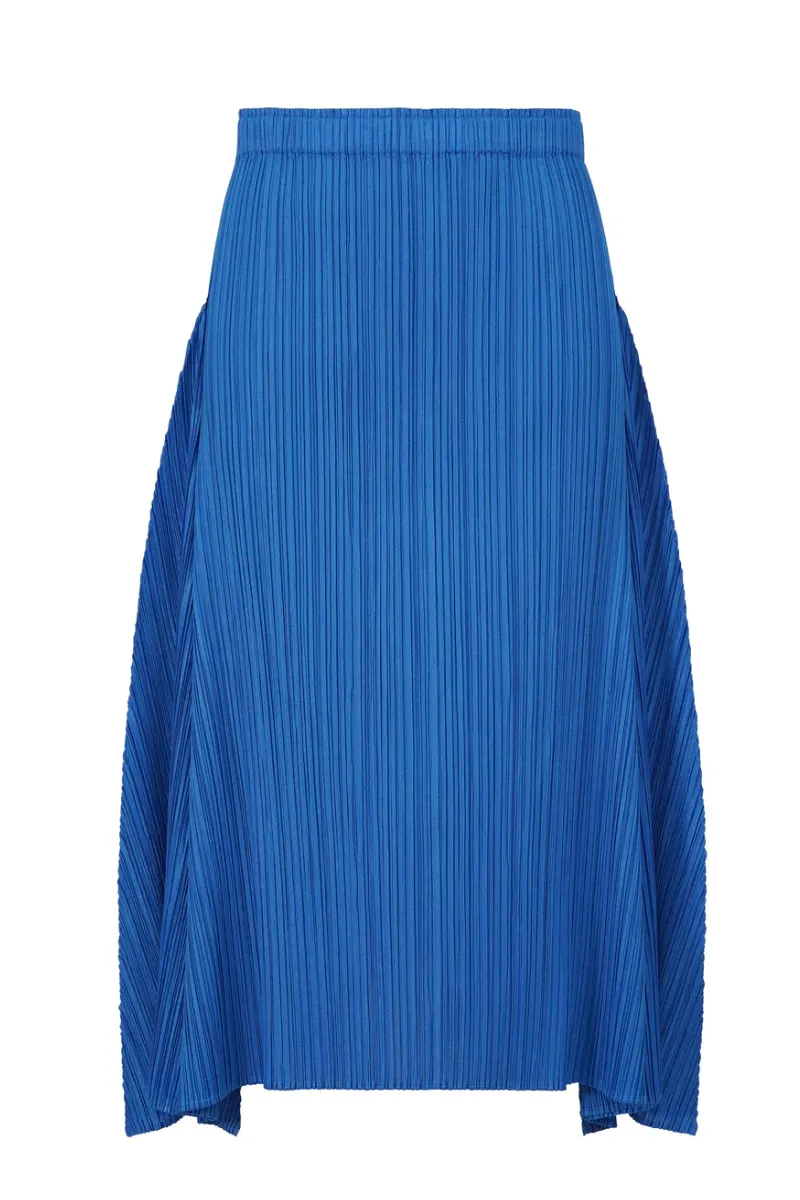 Efficient Square Skirt in Blue by Pleats Please Issey Miyake