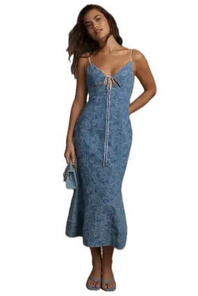 Elliatt Jazz Mermaid Midi Dress – Elegant Cotton Blend with embroidery