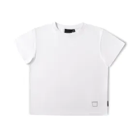 Embroidered Baby Tee - White