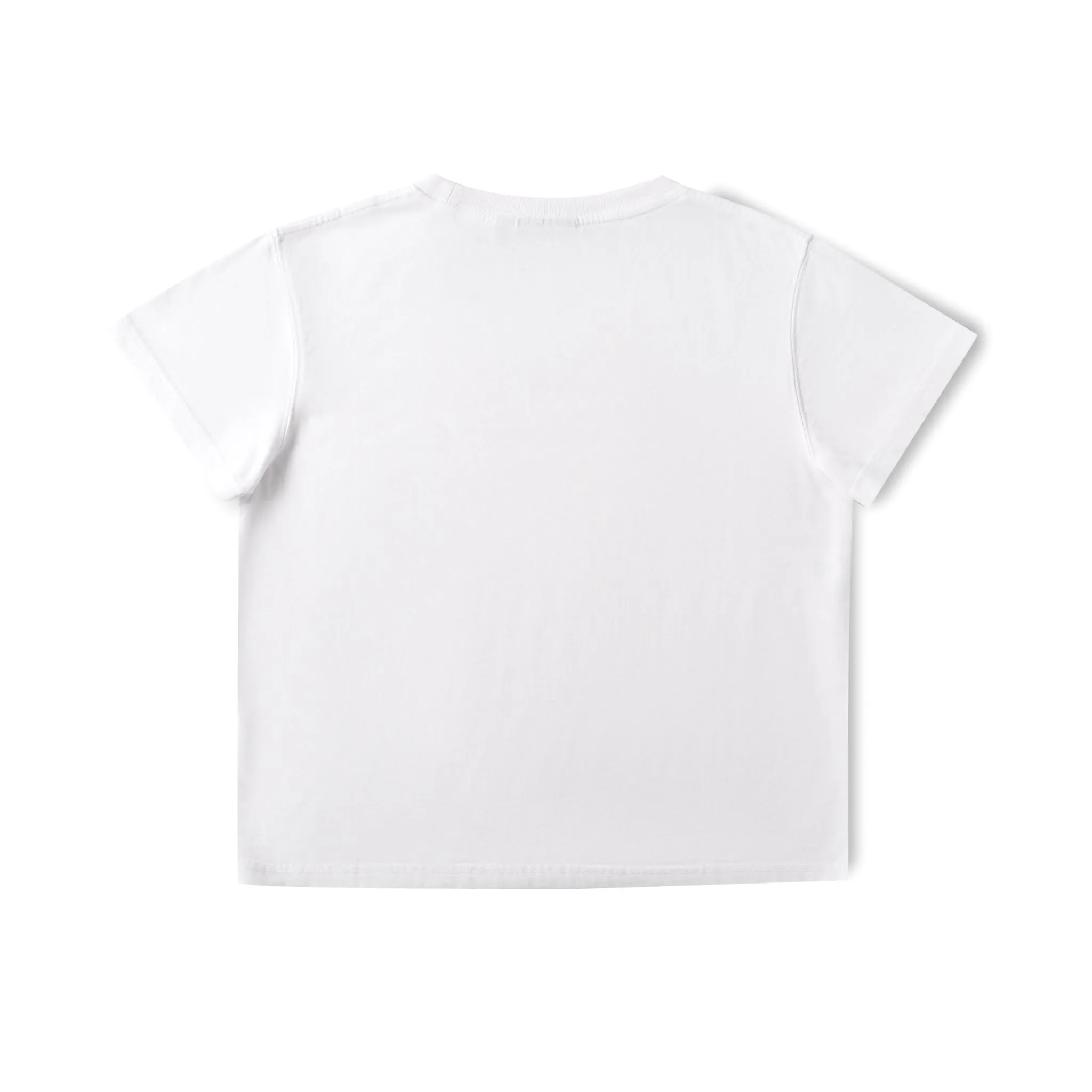 Embroidered Baby Tee - White