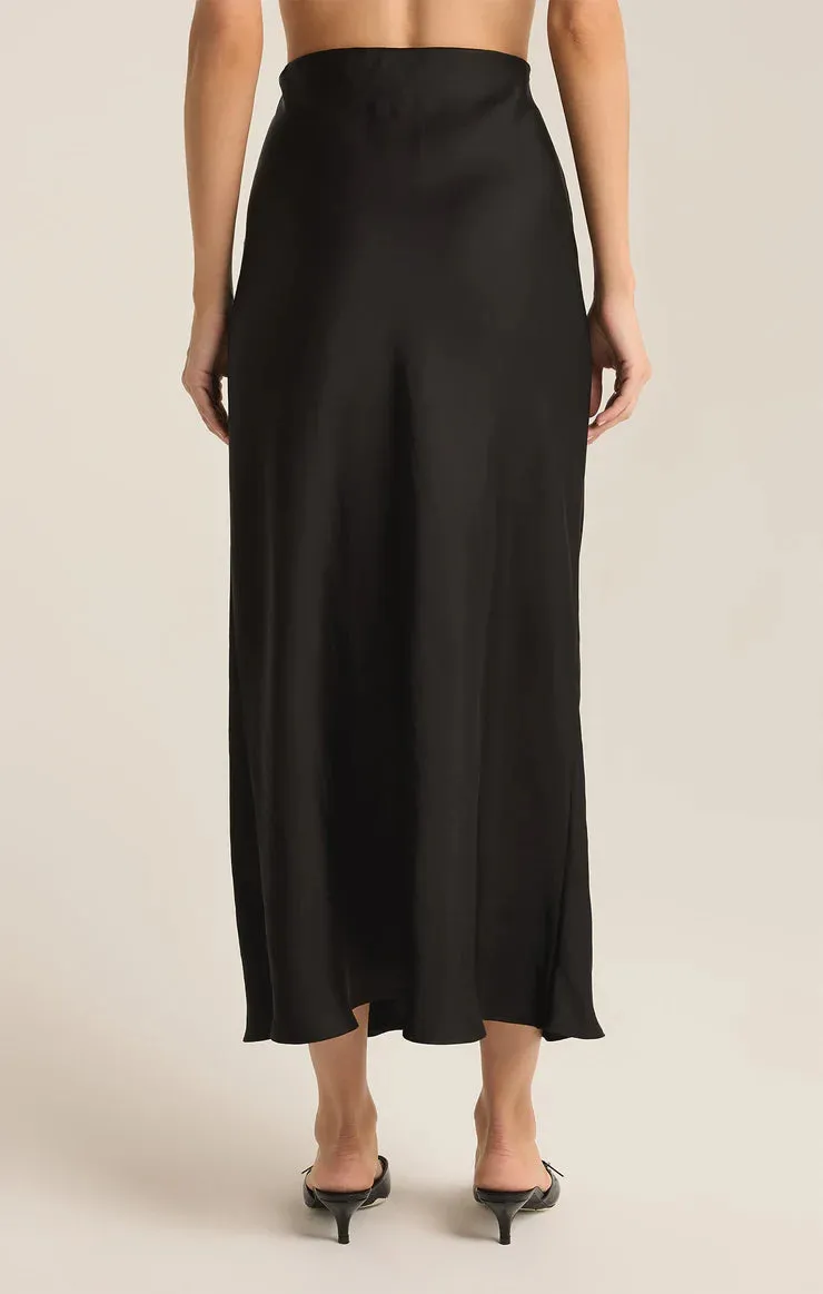 Europa Luxe Midi Skirt (Black)