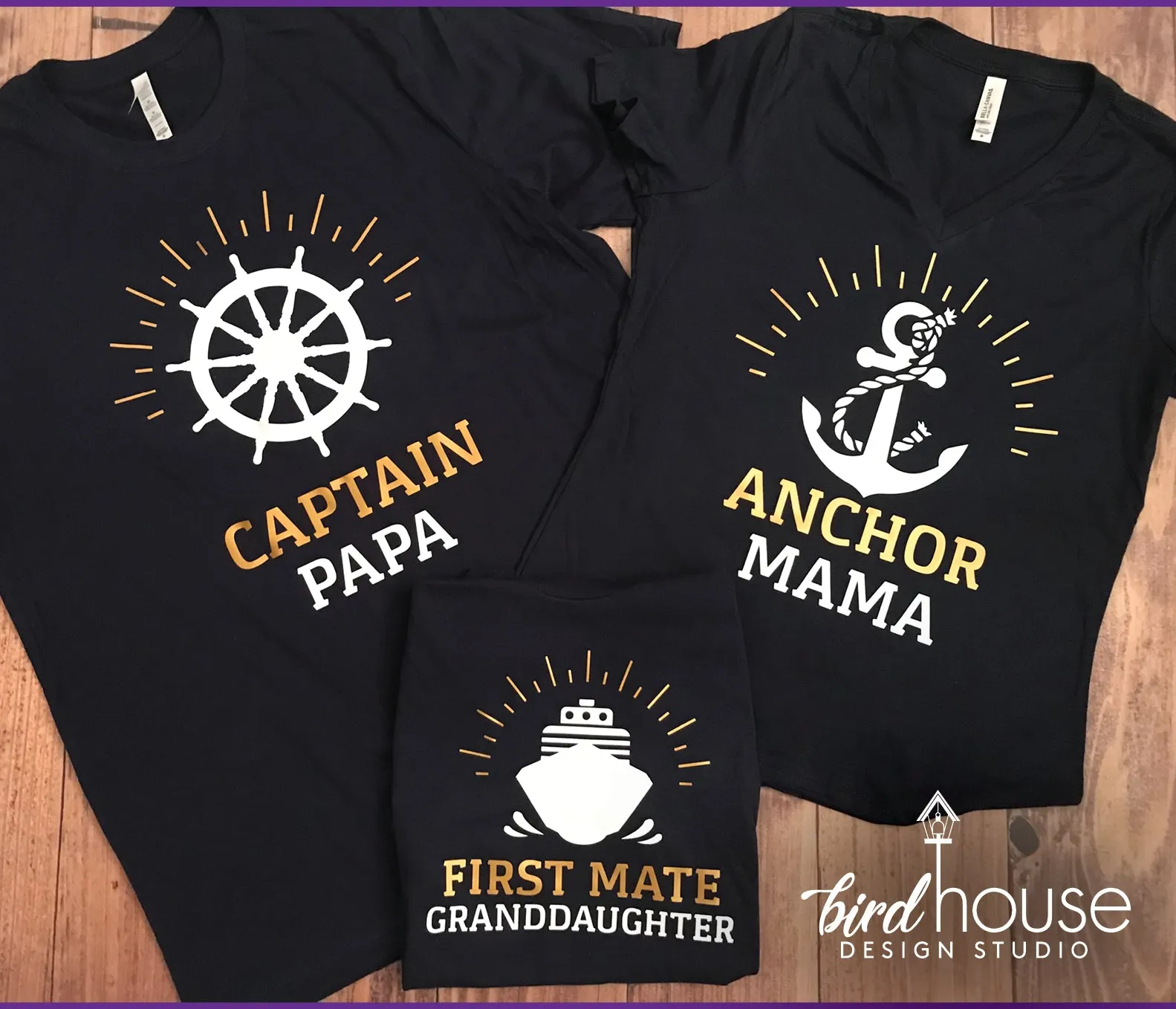 First Mate Granddaughter Shirt, Cruise Family Shirts Group Tees, Personalized, Any Name Colo Text