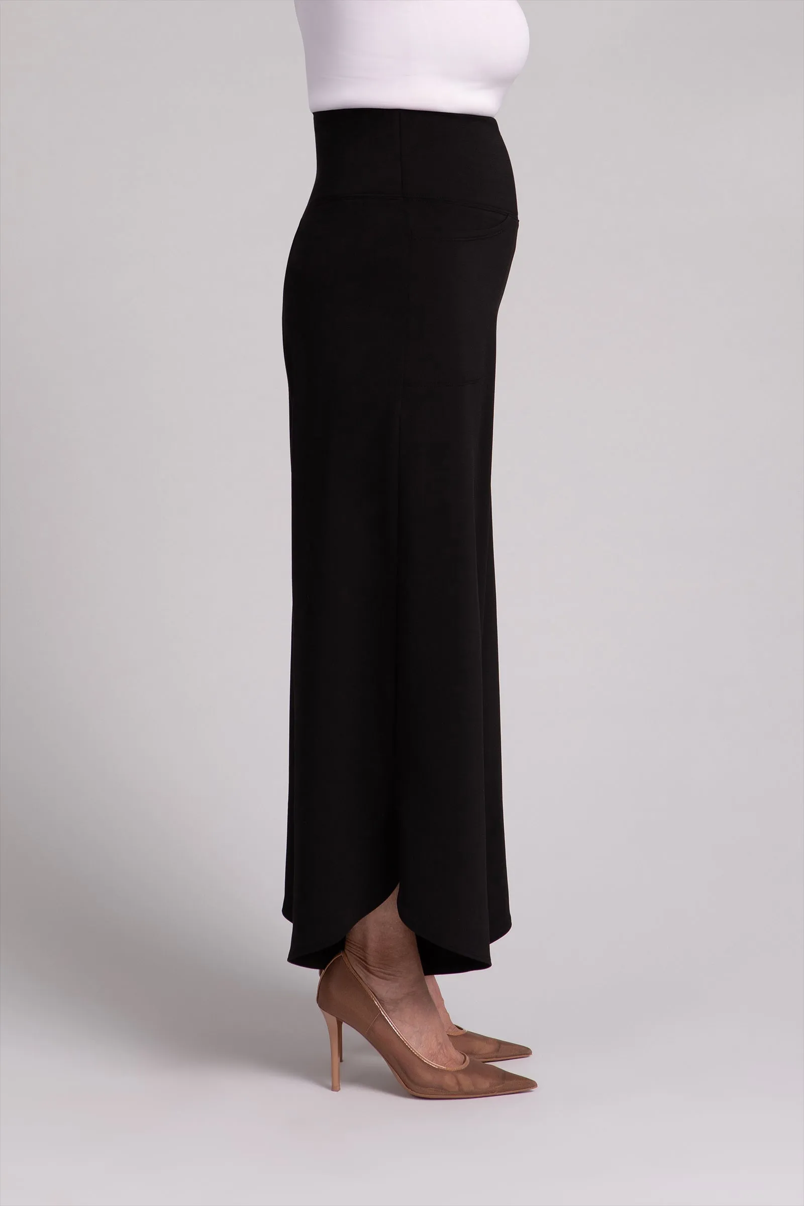 Fleece Back Jersey J-Hook Full Leg Pant | Black