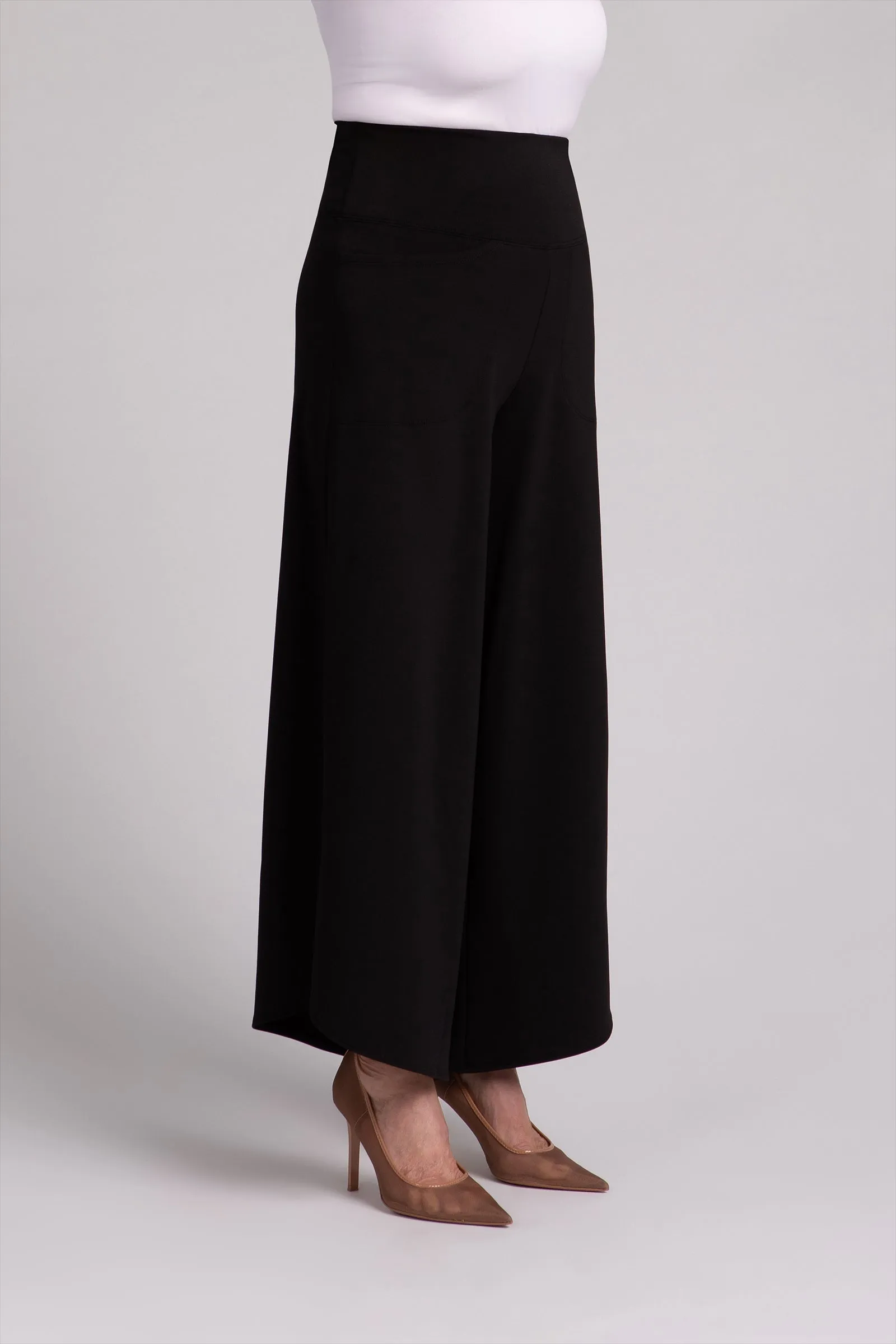 Fleece Back Jersey J-Hook Full Leg Pant | Black