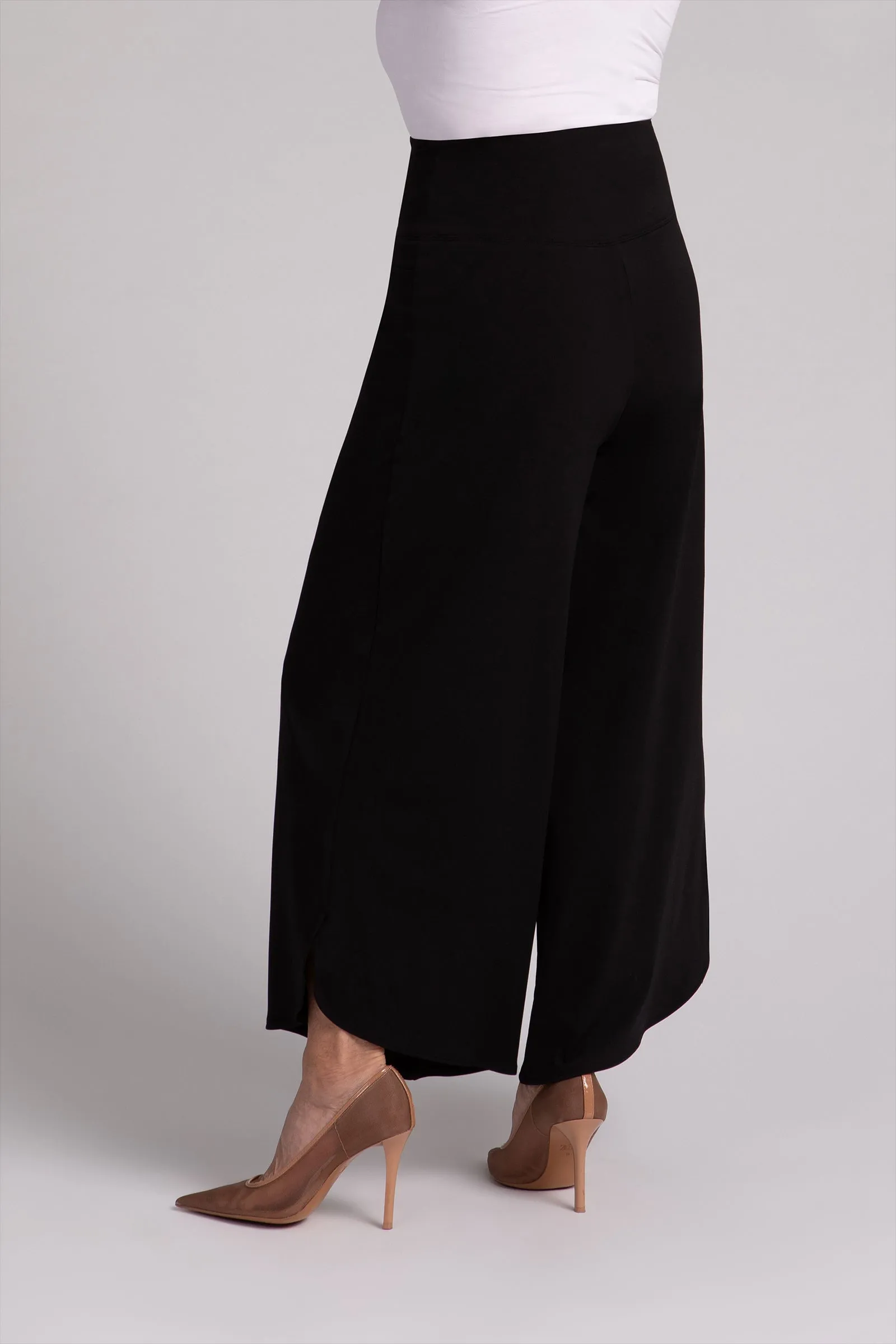 Fleece Back Jersey J-Hook Full Leg Pant | Black