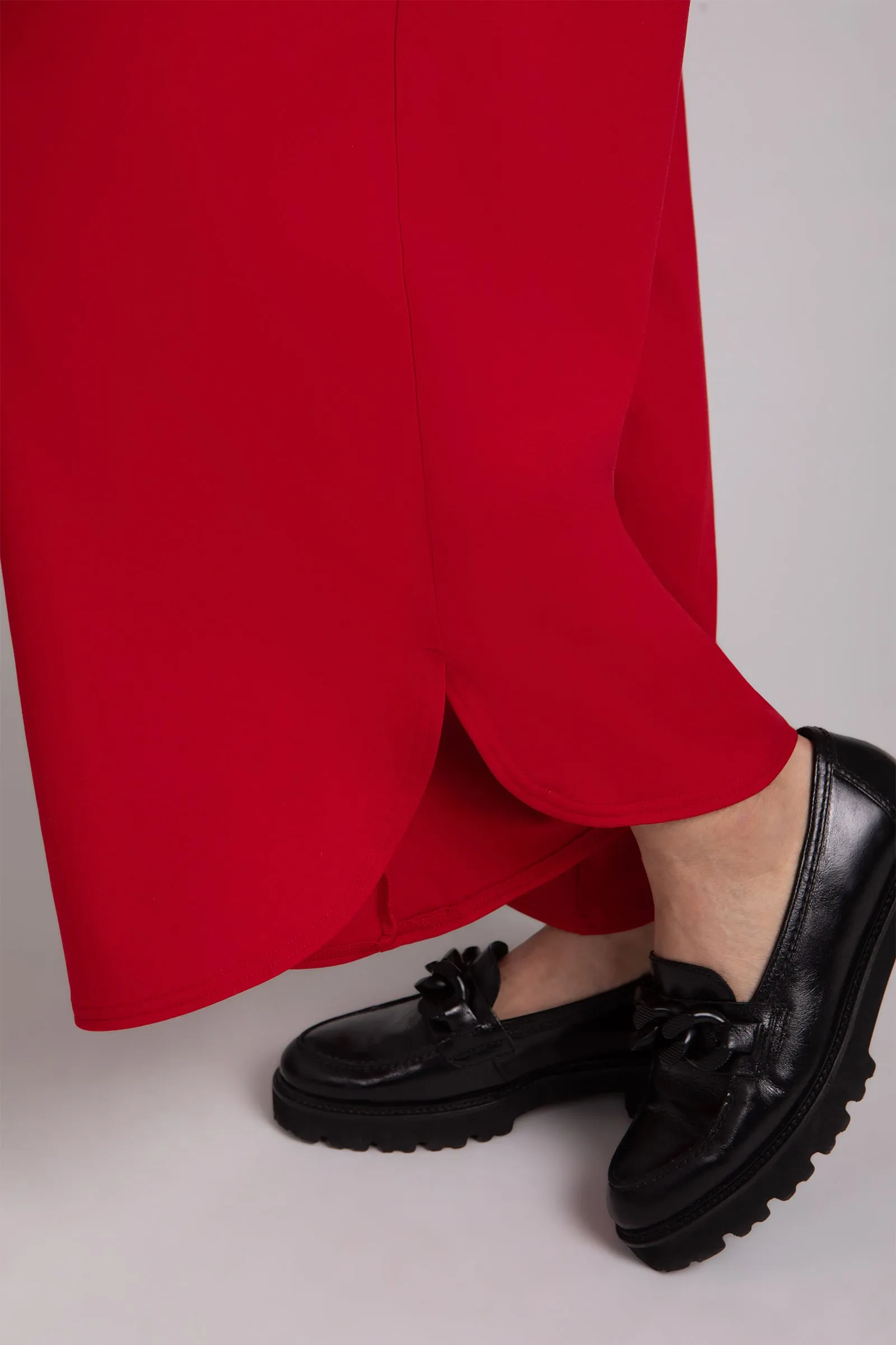 Fleece Back Jersey J-Hook Full Leg Pant | Poppy