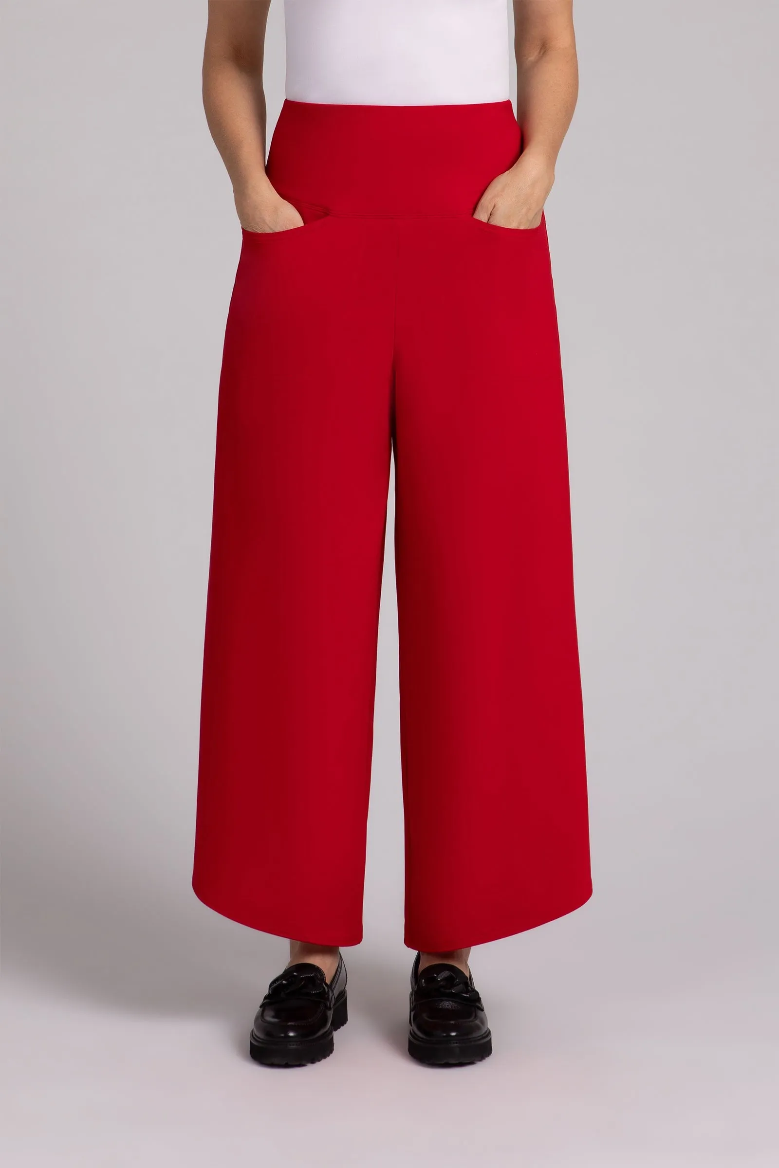 Fleece Back Jersey J-Hook Full Leg Pant | Poppy