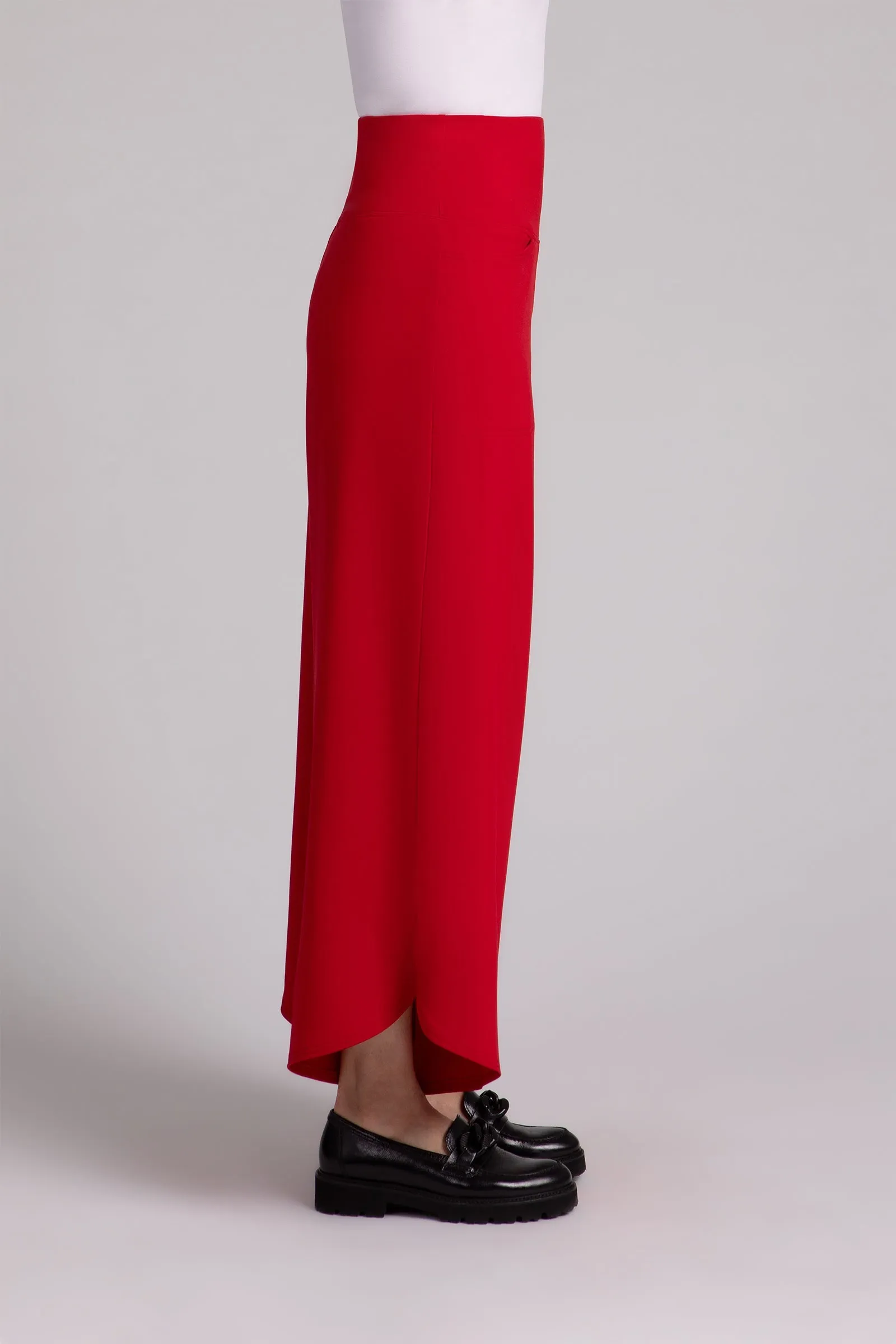 Fleece Back Jersey J-Hook Full Leg Pant | Poppy
