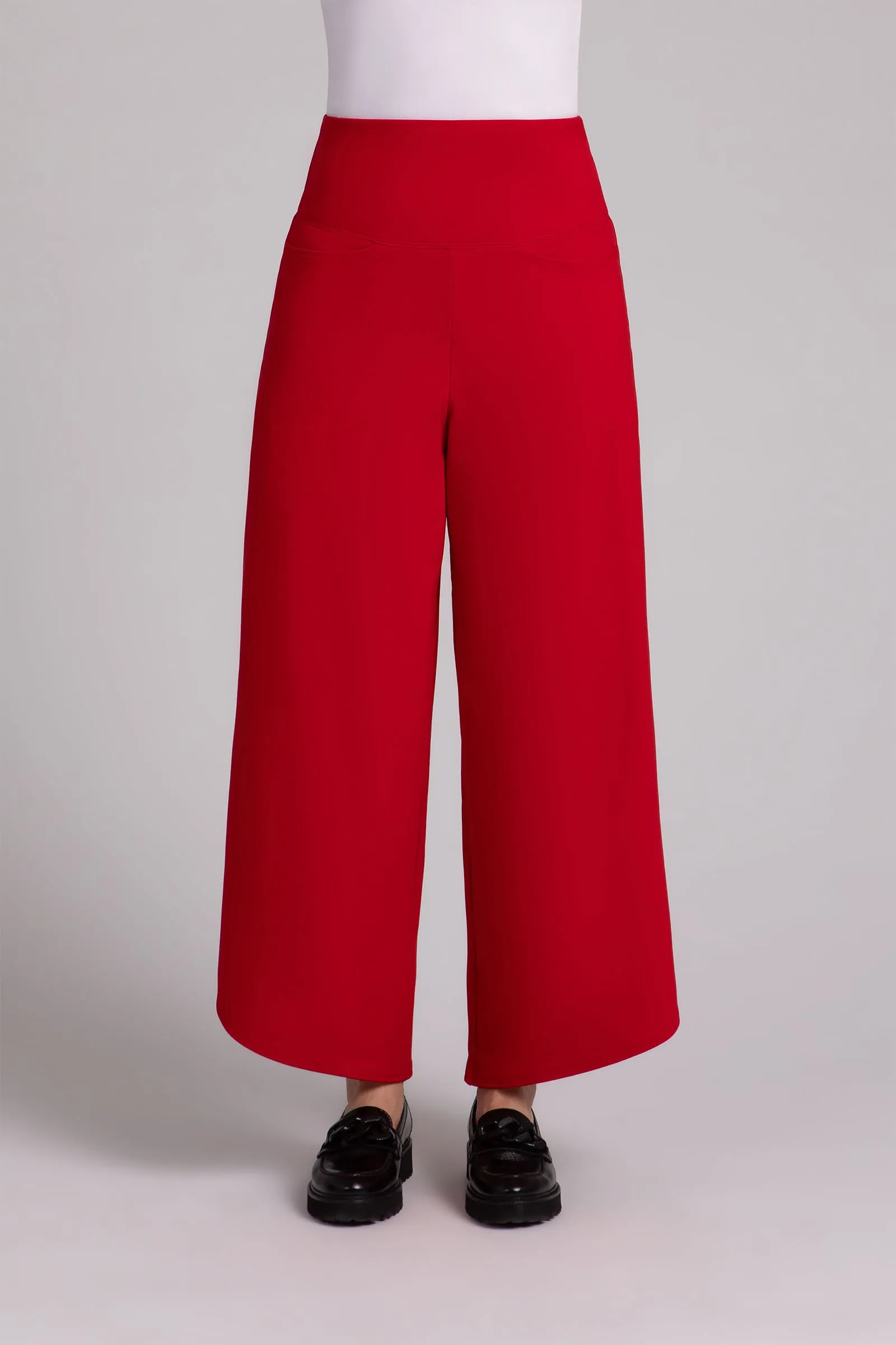 Fleece Back Jersey J-Hook Full Leg Pant | Poppy