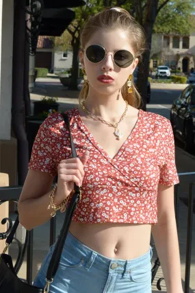 Floral Print Crop Top