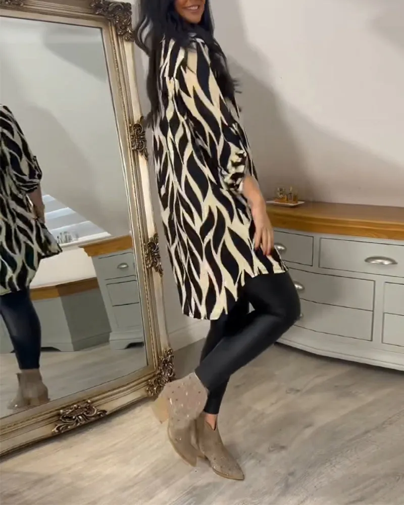 Flowy Printed Tunic Shirt | Chic & Versatile