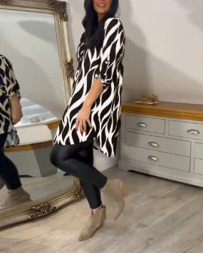 Flowy Printed Tunic Shirt | Chic & Versatile