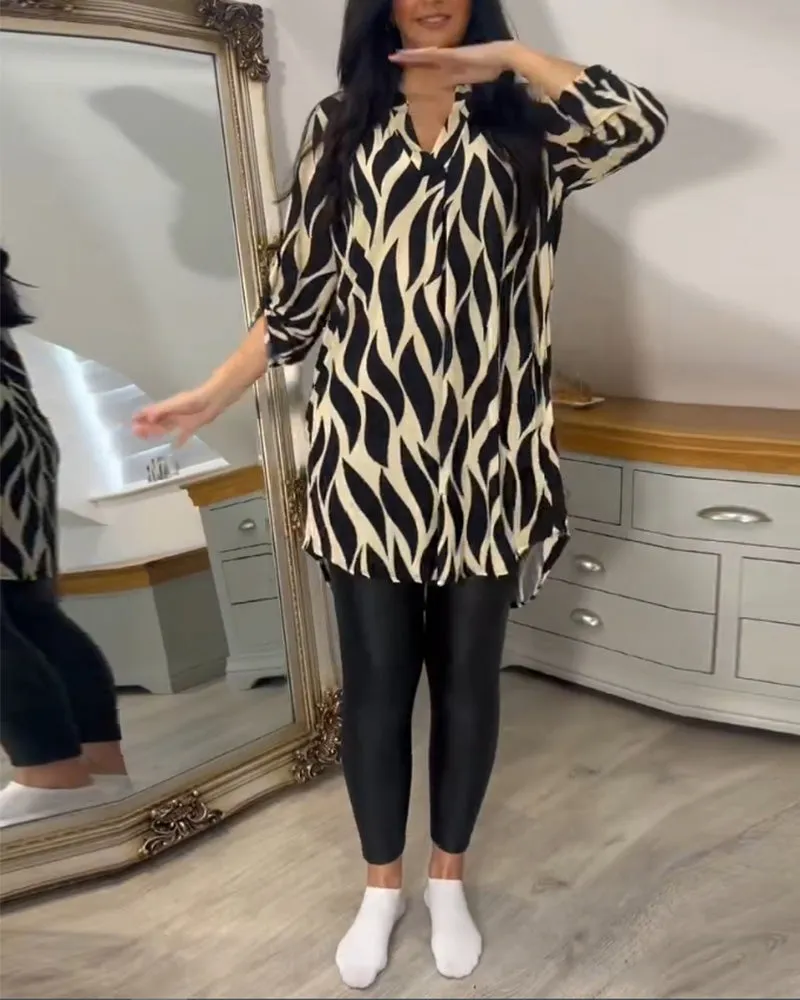 Flowy Printed Tunic Shirt | Chic & Versatile