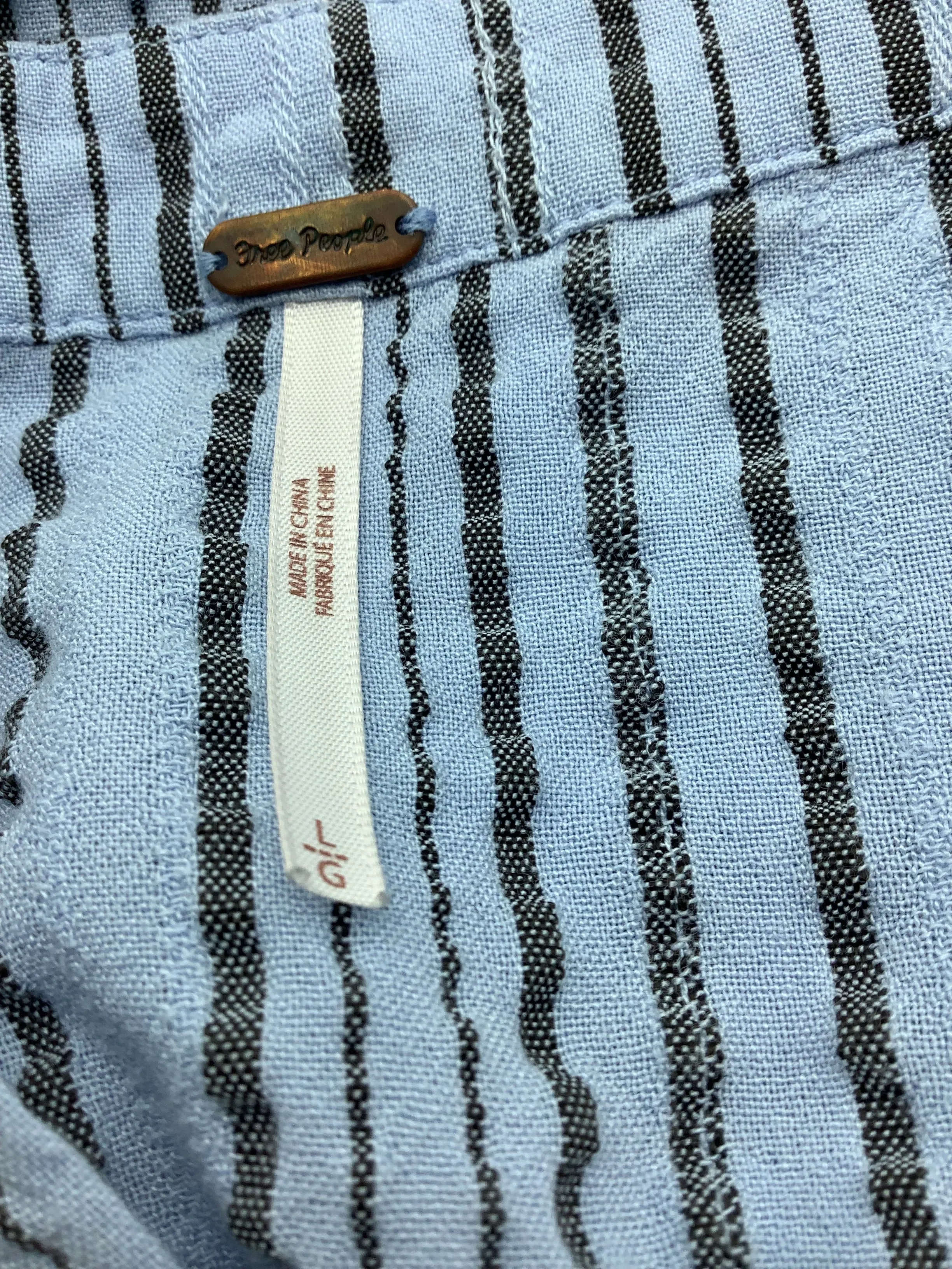 Free People Tunic Blue Stripe Rhythm of The Night Size: S
