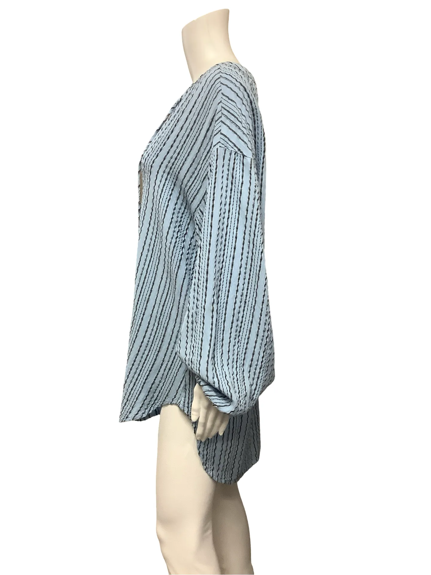 Free People Tunic Blue Stripe Rhythm of The Night Size: S