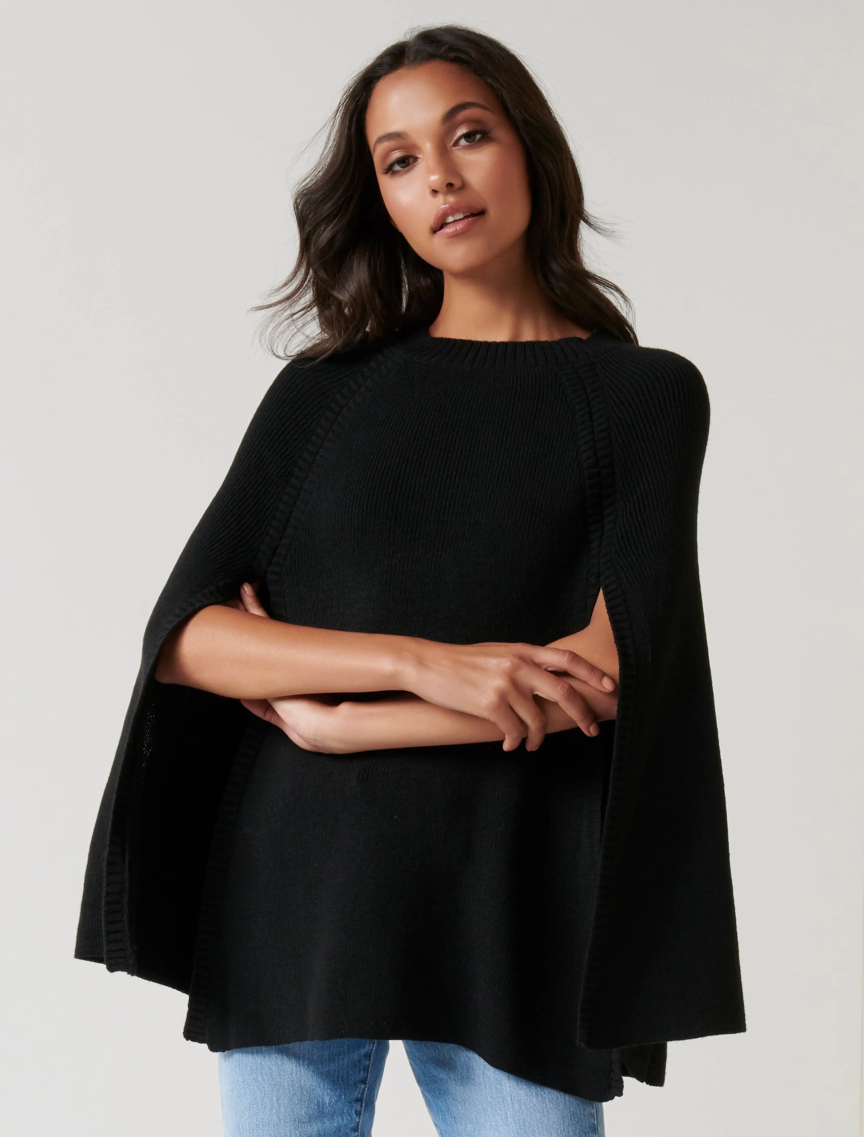 Freya Ribbed Poncho