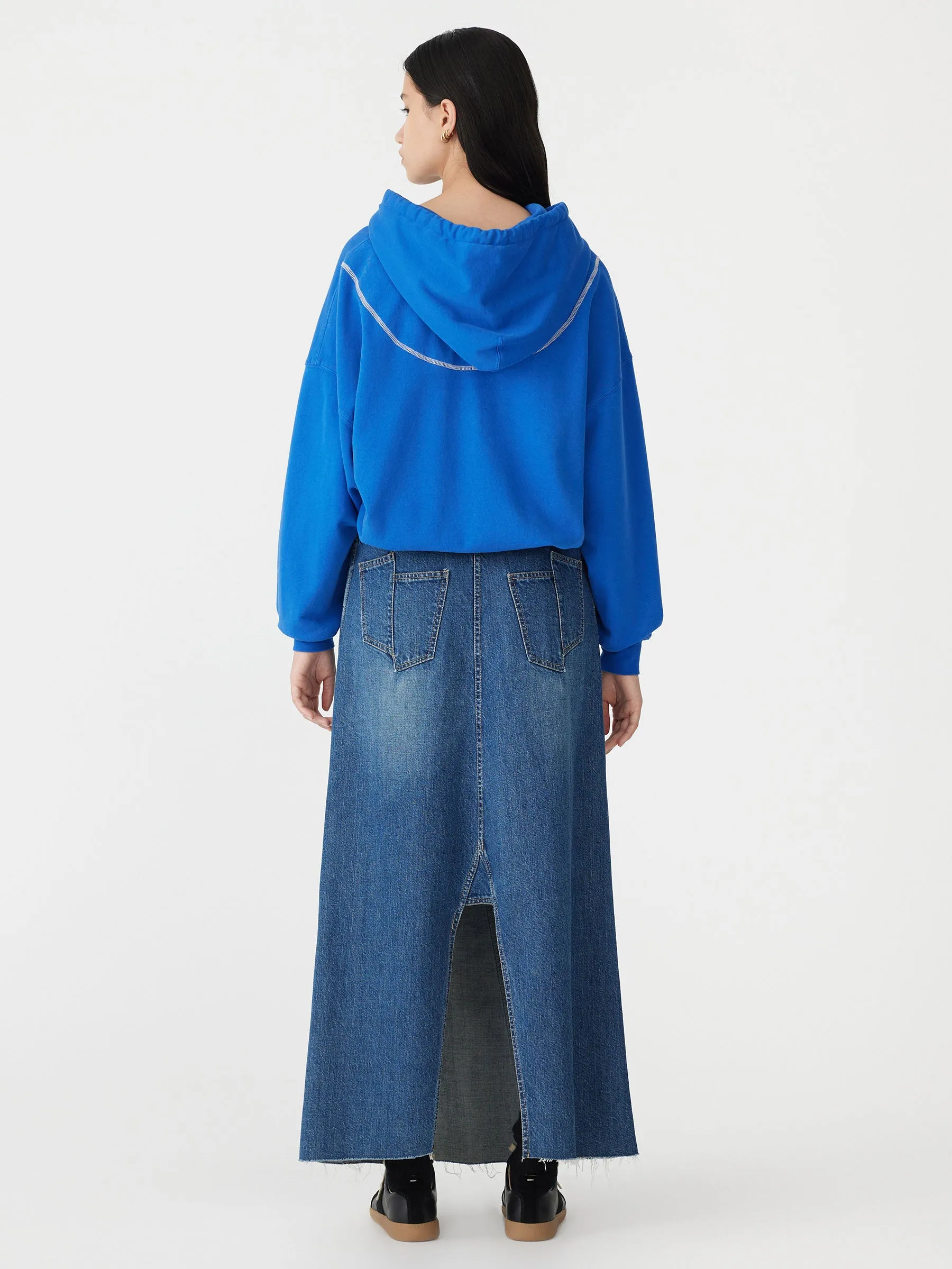 gathered hooded sweat