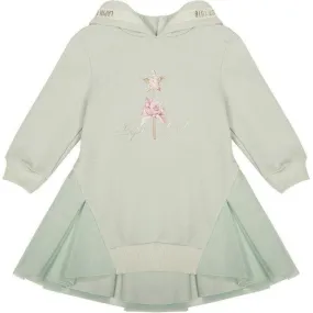 Girls Mint Green Tulle Trim Dress