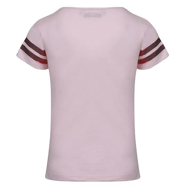 GIRLS T-SHIRT WITH GRAPHIC LETTERING - PINK