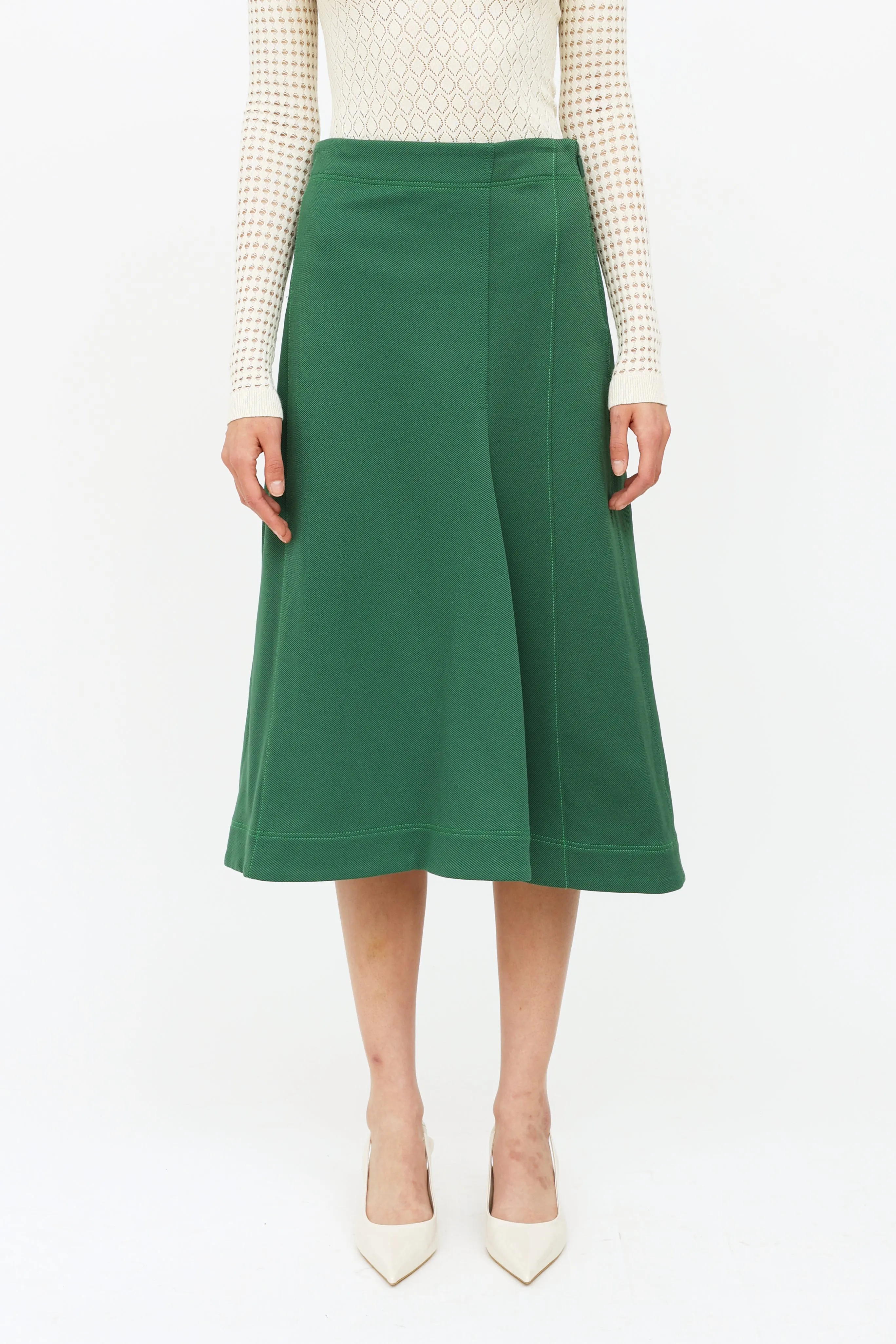 Green Midi Skirt