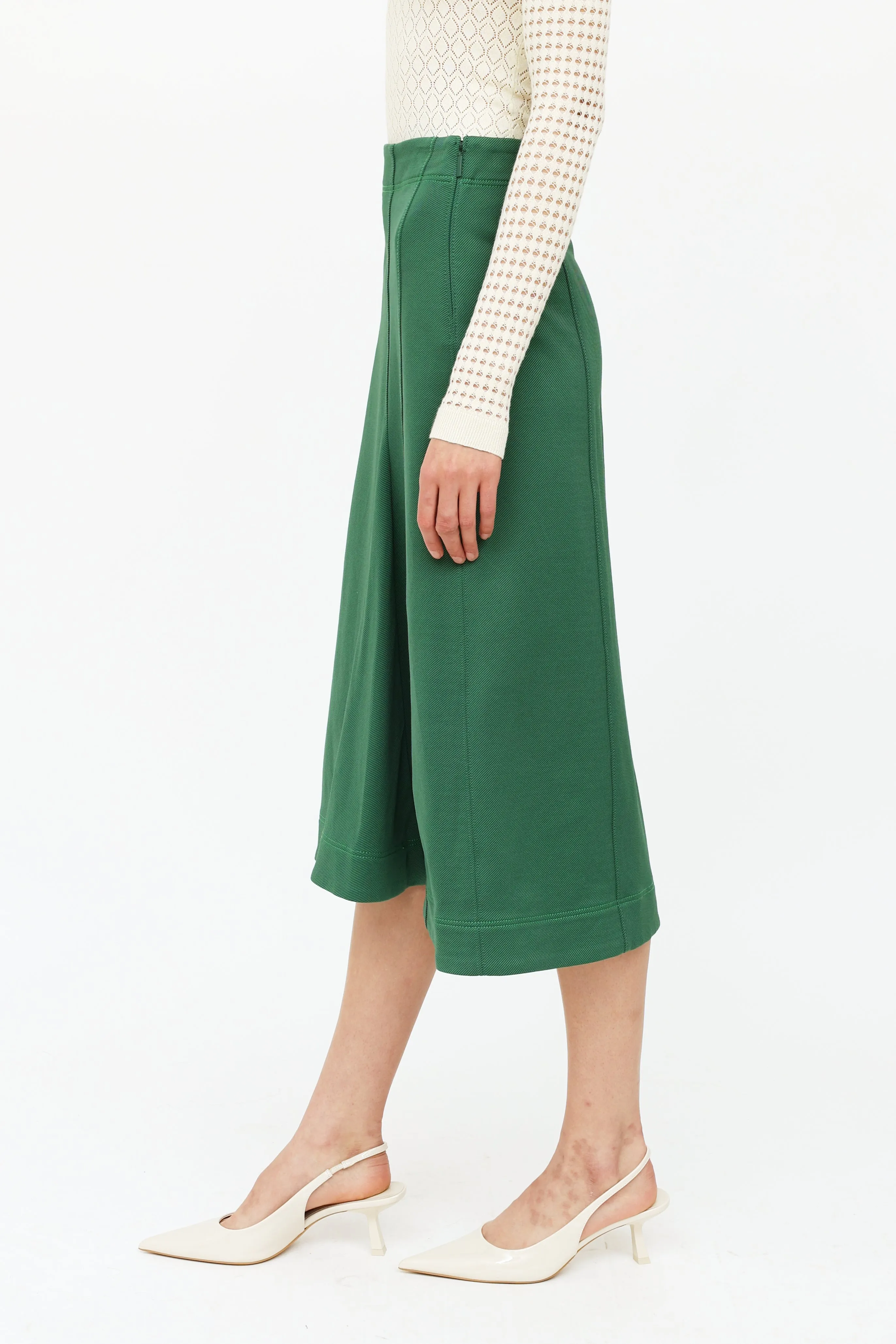 Green Midi Skirt