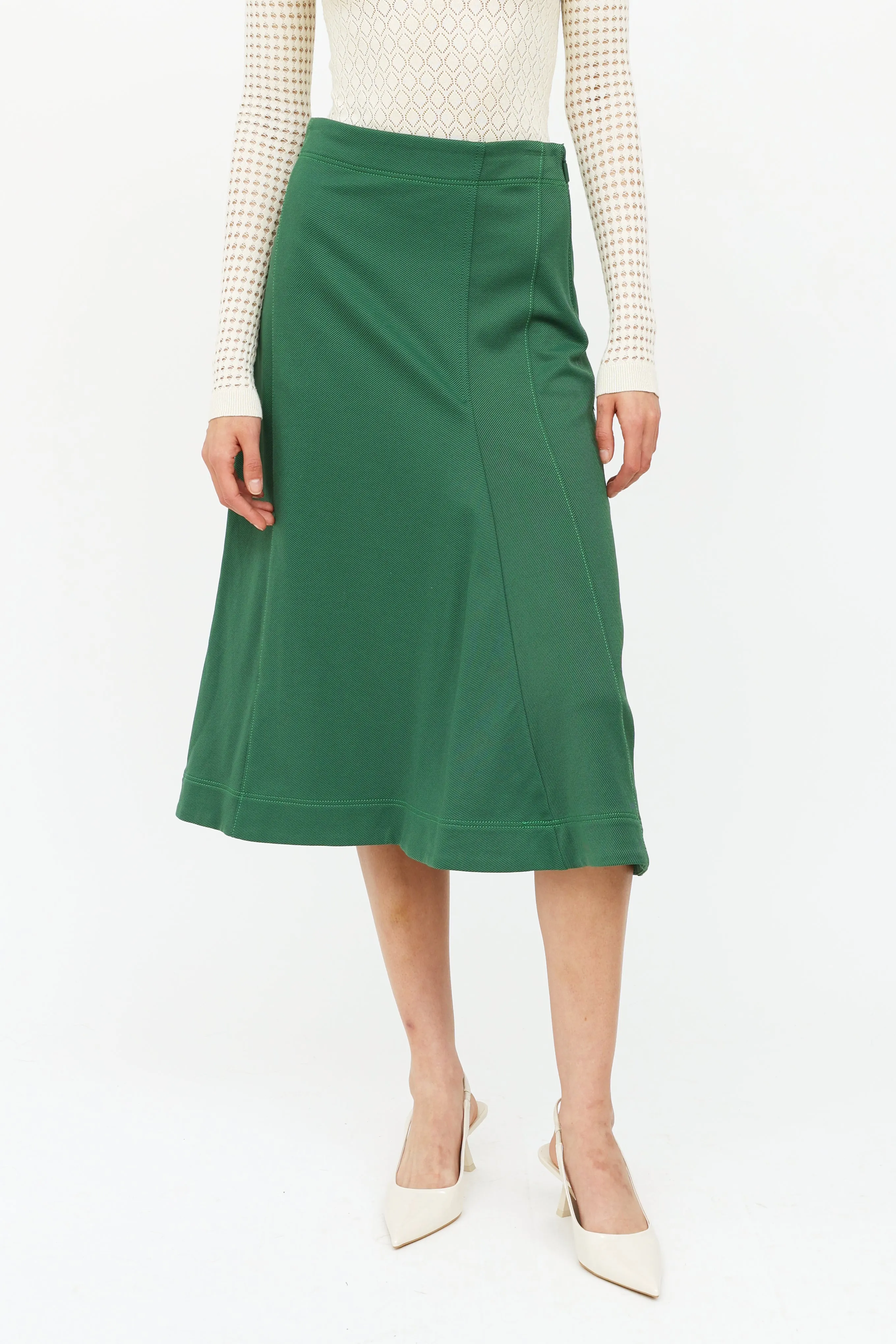Green Midi Skirt