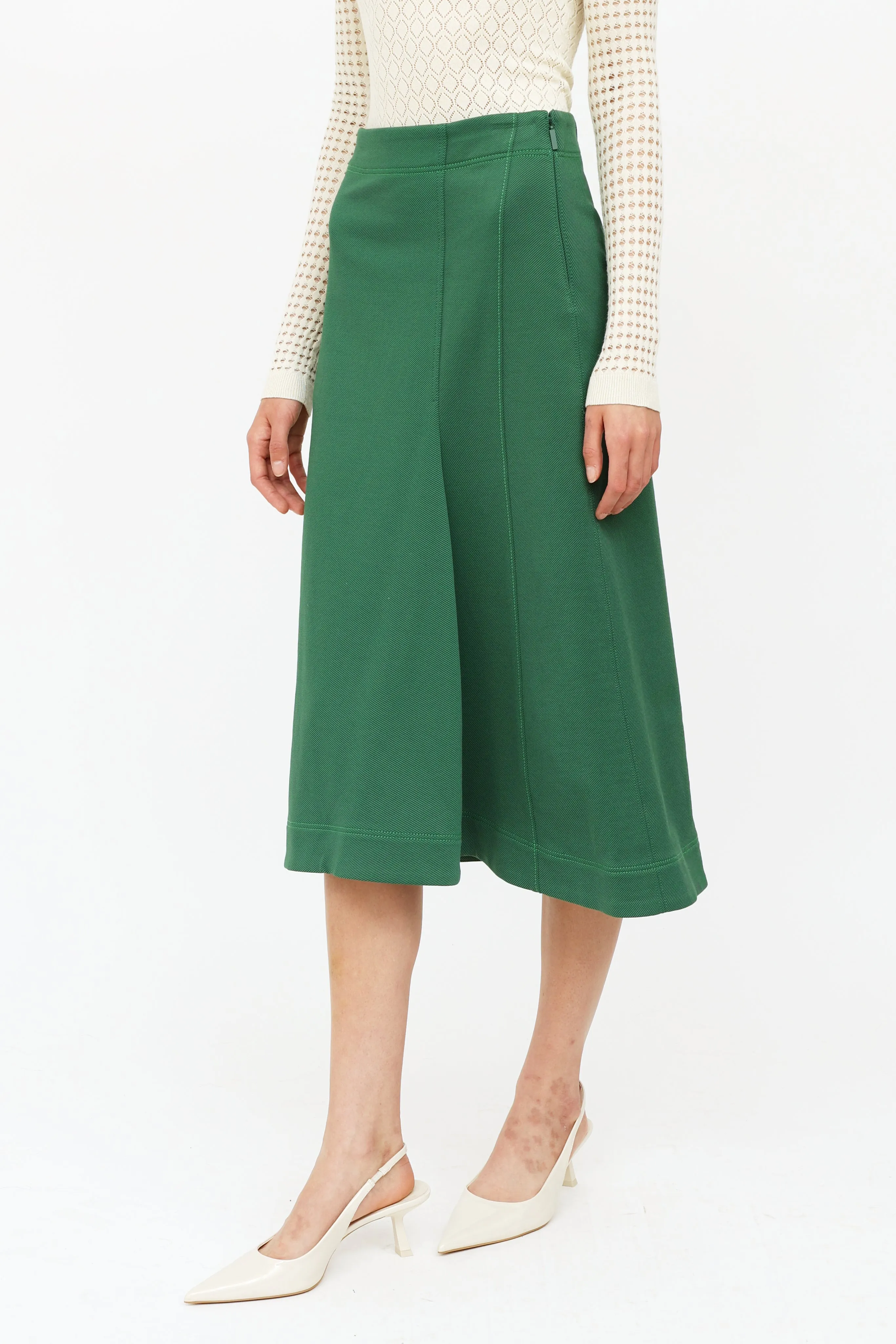 Green Midi Skirt