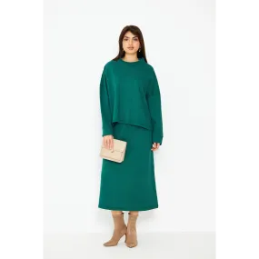 Green Skirt and Top Matching Set