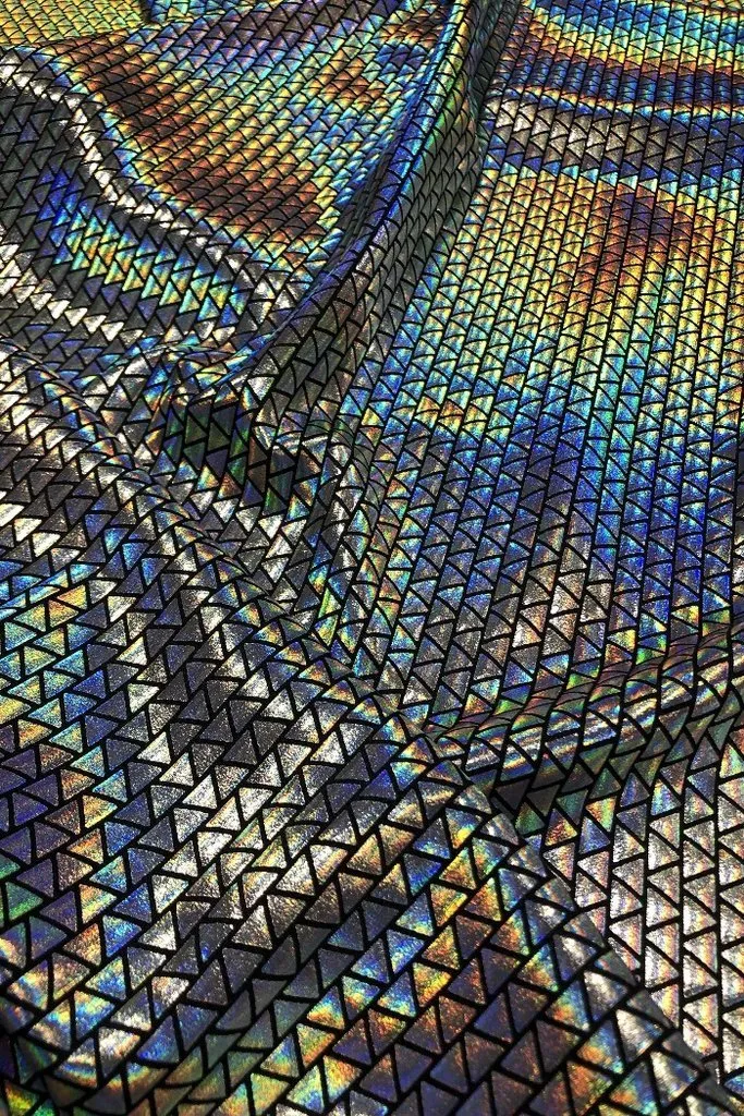 Halter Skater Dress in Prism Holographic