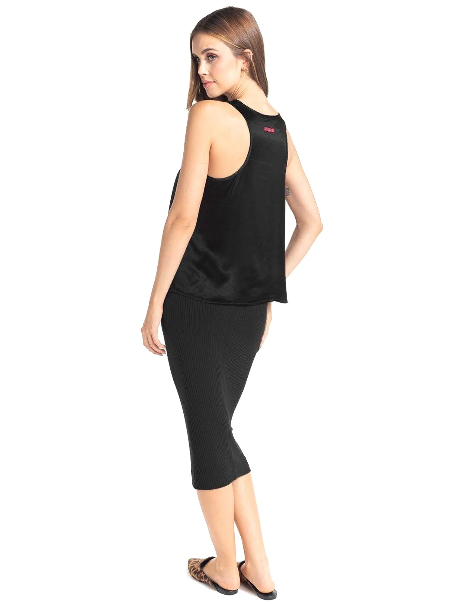 Hard Tail Easy Fit Column Midi Skirt 5X3-09