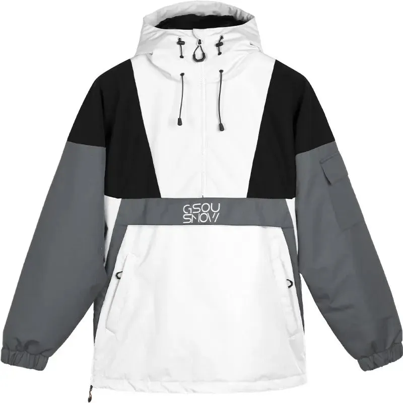 Hotian Reflective Stripe Men Insulated Anorak Jacket