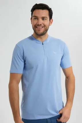 Indigo Stand Polo Shirt