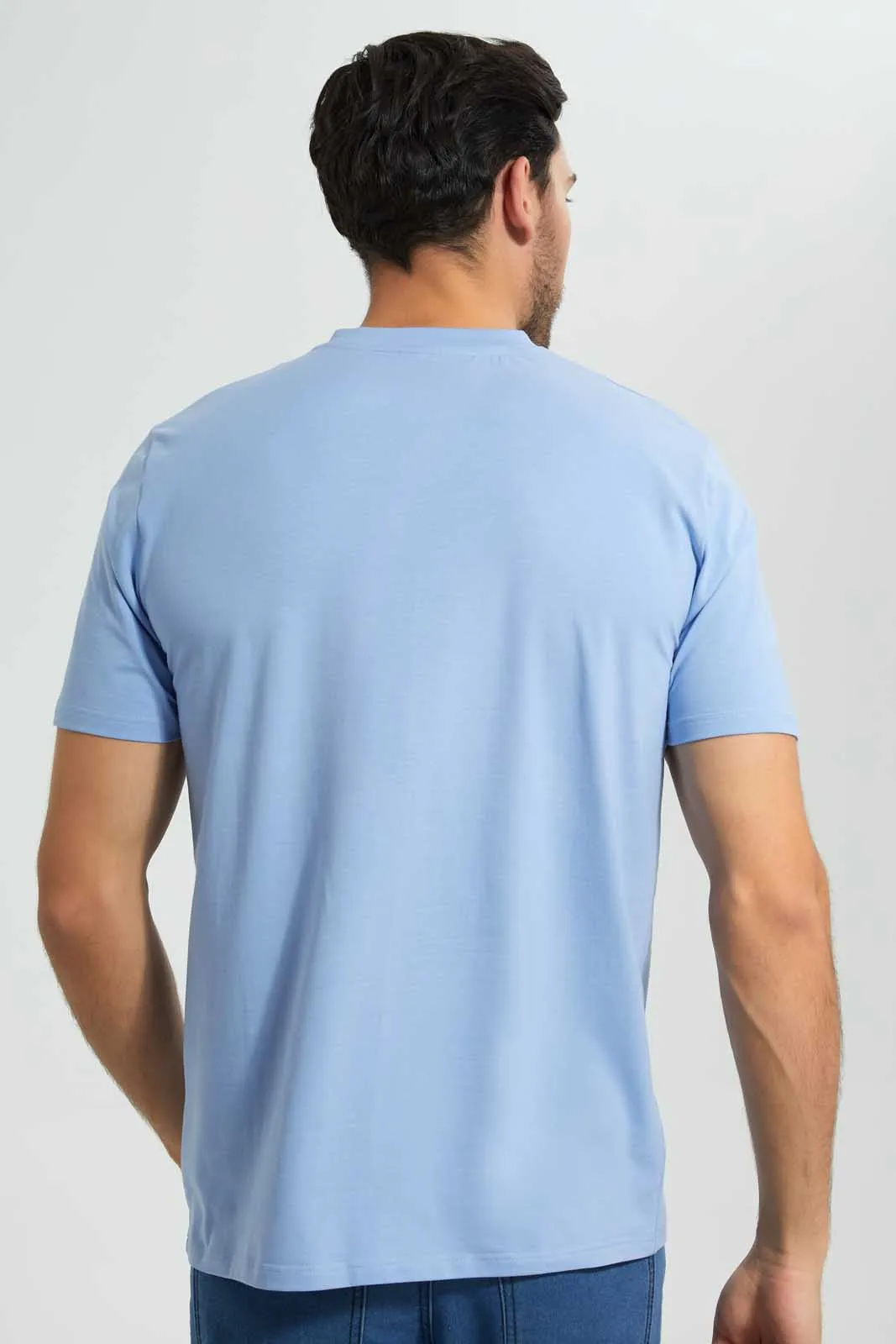 Indigo Stand Polo Shirt
